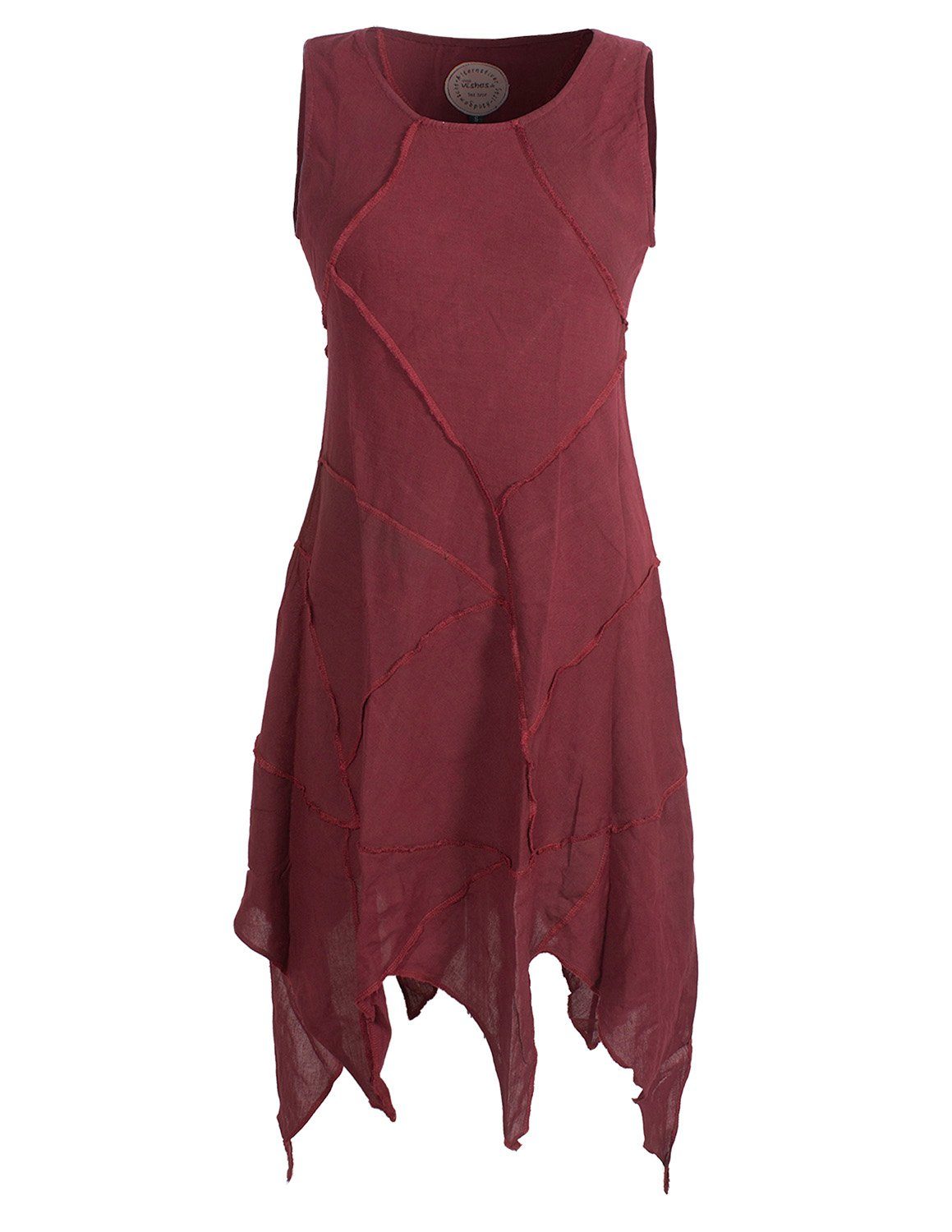 Vishes Zipfelkleid Armloses einfarbiges Patchwork Zipfelkleid günstig online kaufen