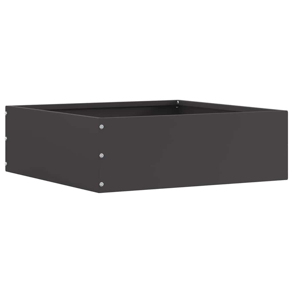 vidaXL Beetumrandung Raseneinfassung 6 Stk. 40 x 40 x 13 cm Stahl Schwarz