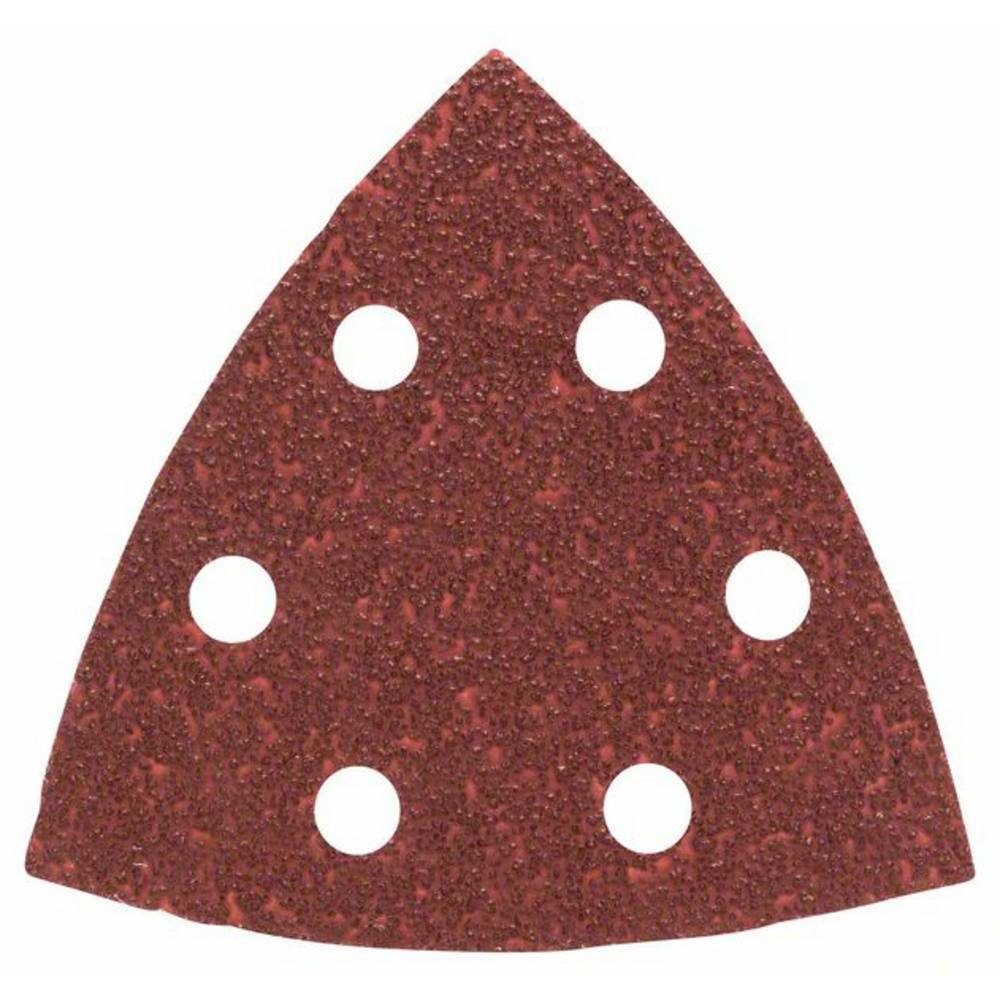 BOSCH Schleifpapier Schleifblatt-Set für Deltaschleifer, 93 mm, 40, 6 Löcher 2607019487, mit Klett, gelocht