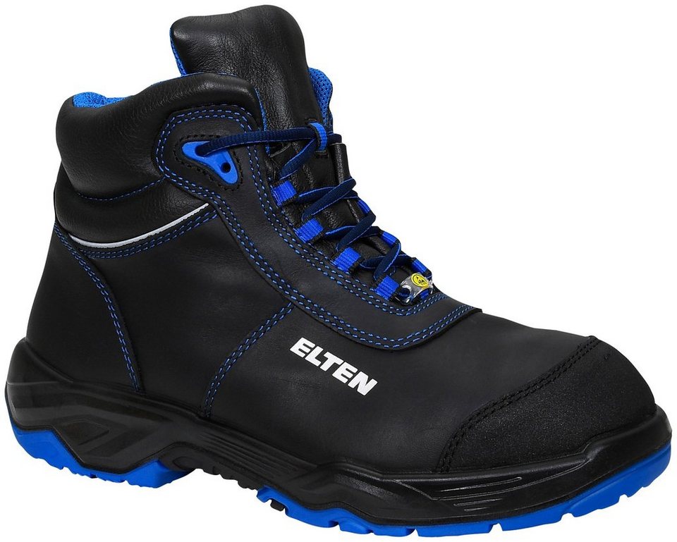 Elten REACTION blue Mid ESD S3 Sicherheitsstiefel, Semi-orthopädische  Einlegesohle ESD grey