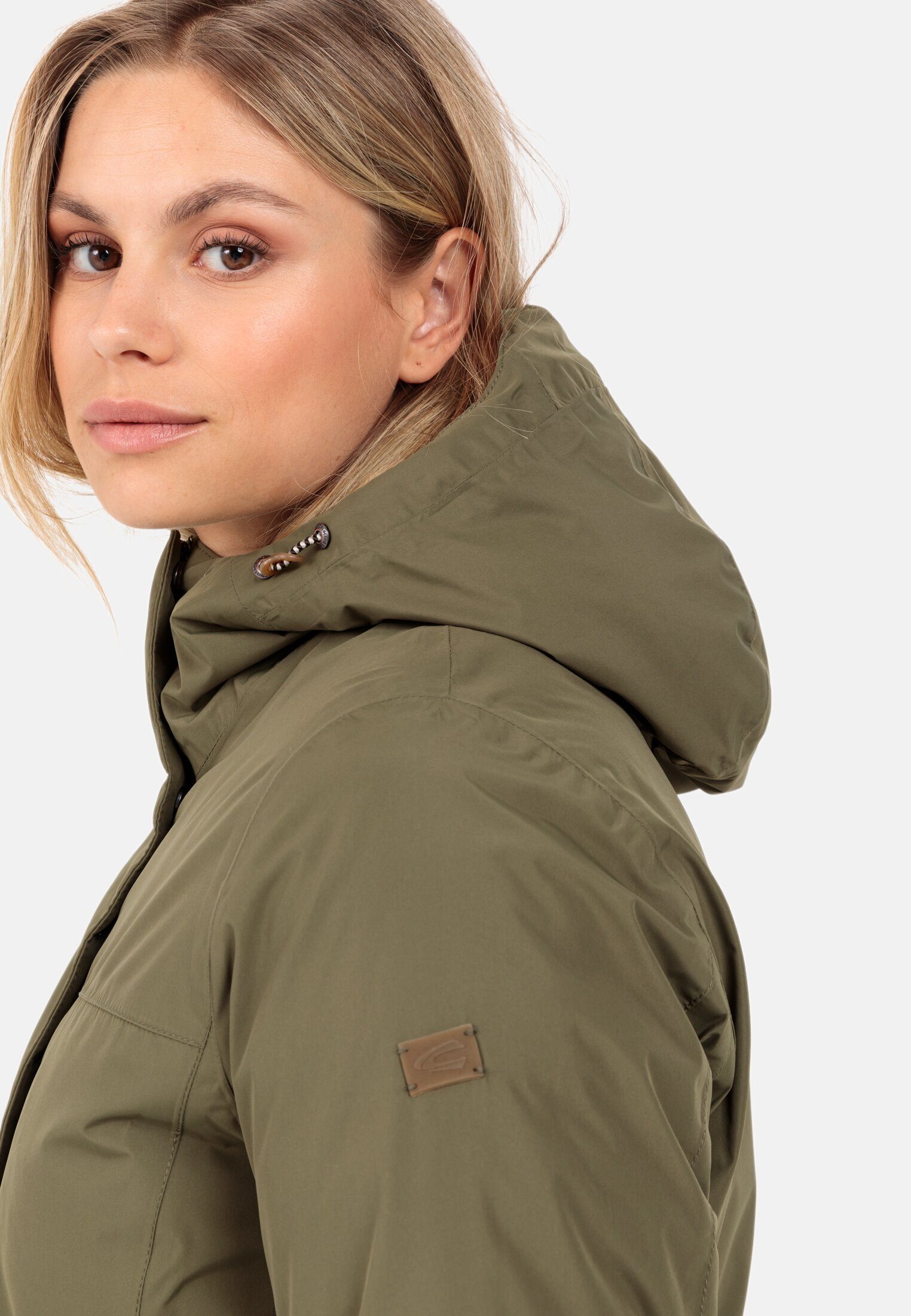 Polyester active Funktionsjacke camel Khaki aus recyceltem