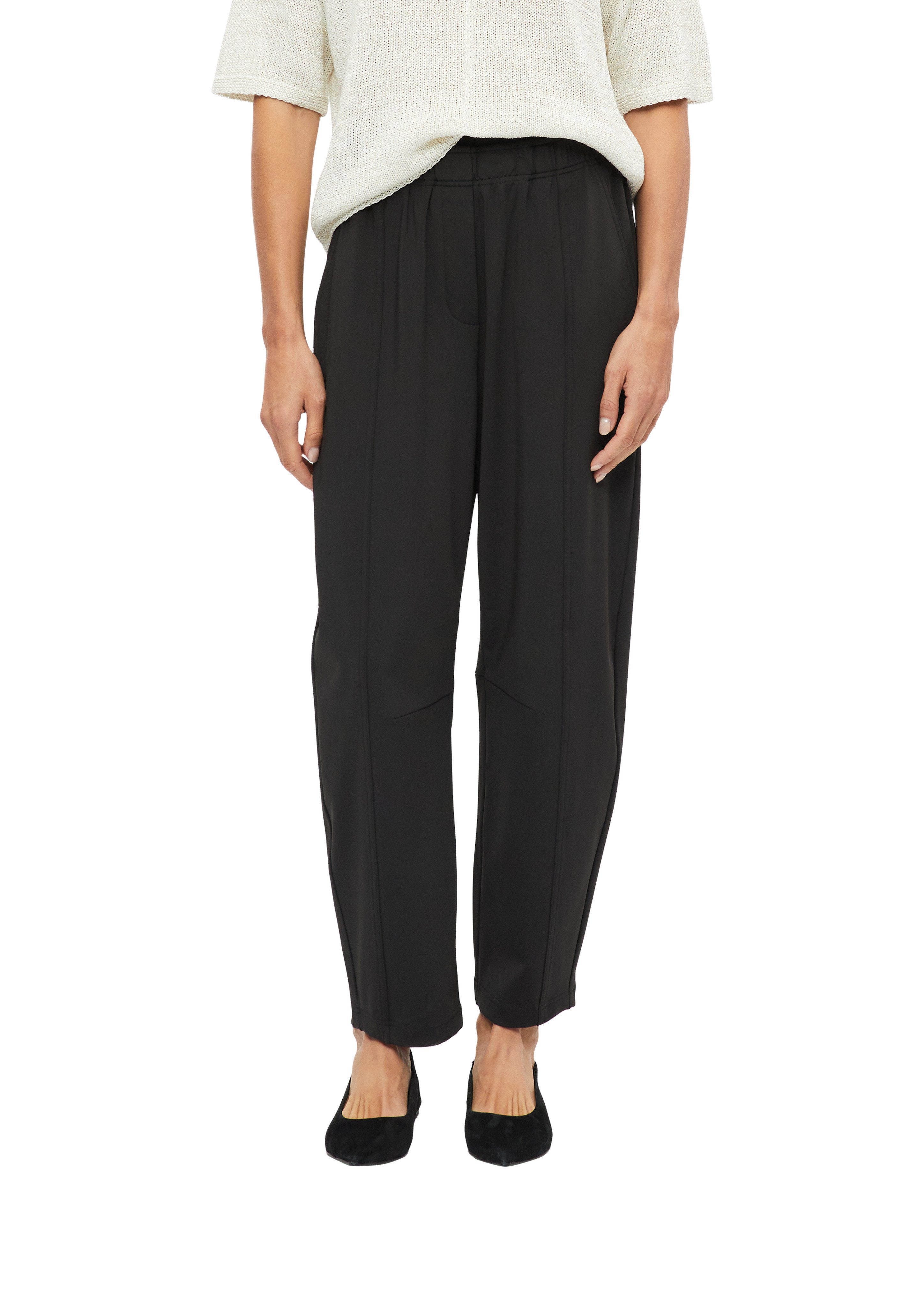 s.Oliver BLACK LABEL Stoffhose Weite Stoffhose mit elastischem Bund und Stretch