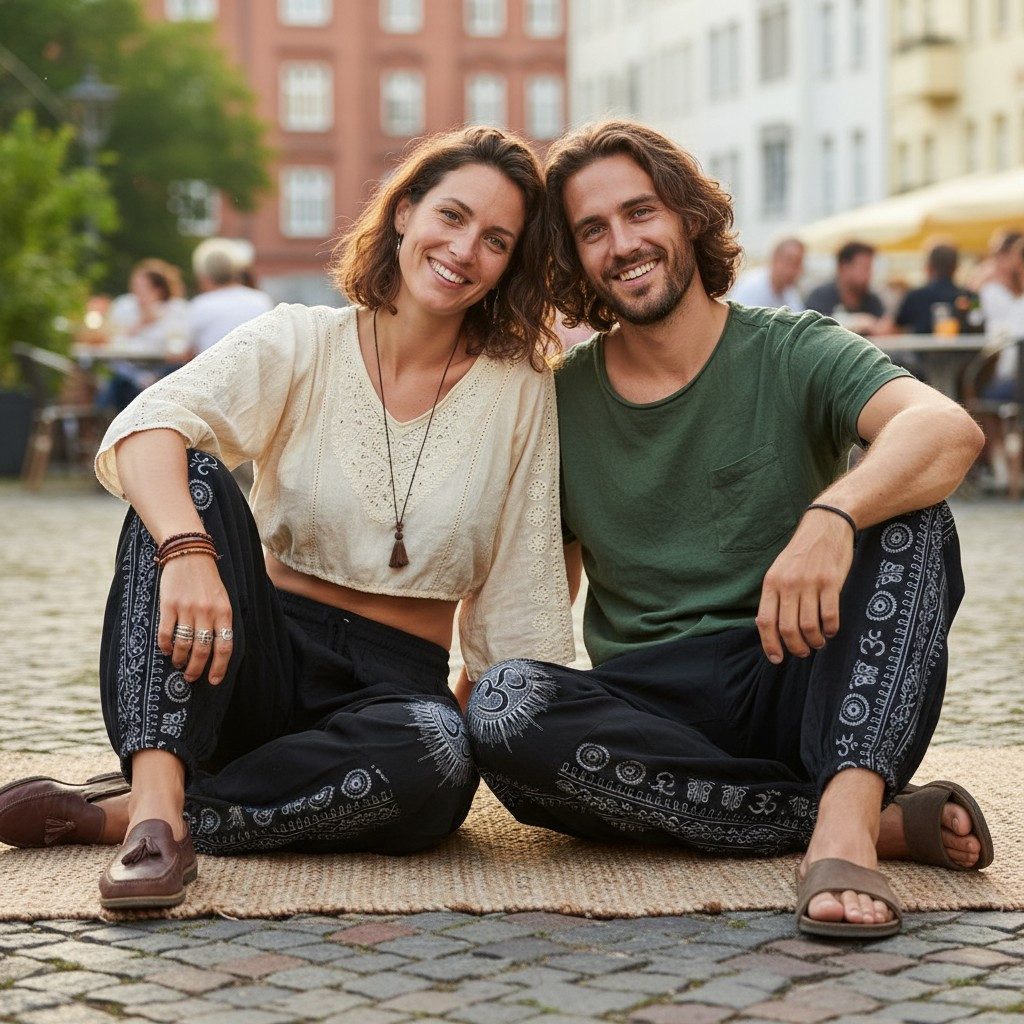 Guru-Shop Minirock Natürlicher Goa Wickelrock, Hippie Lagenrock Alternative Bekleidung S040j01n