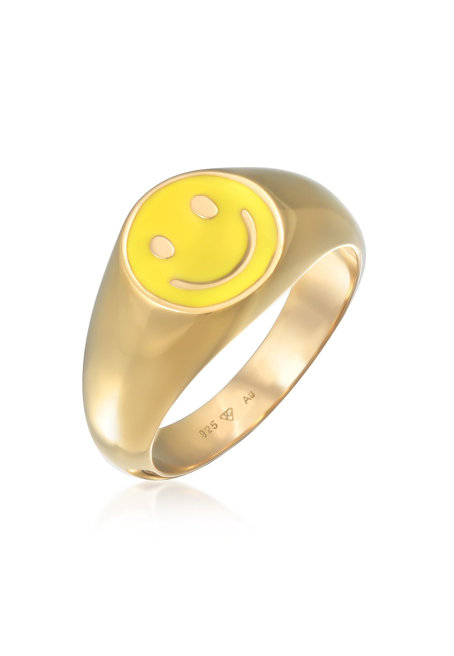Kuzzoi Siegelring Herren Siegelring Smiling Emaille günstig online kaufen