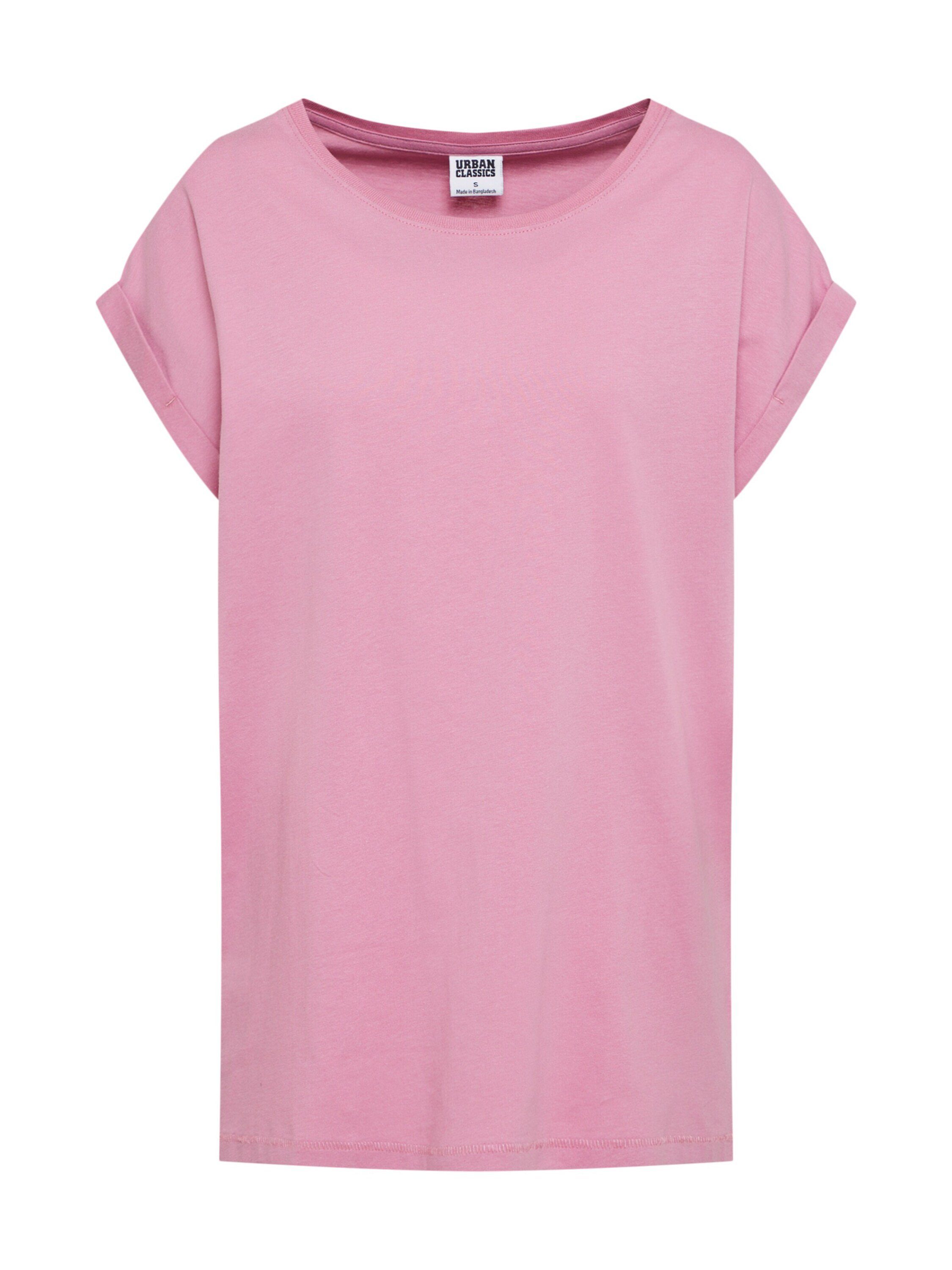 URBAN CLASSICS T-Shirt Extended coolpink Detail Shoulder (1-tlg) Weiteres TB771 Plain/ohne Details