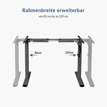 FLEXISPOT Schreibtisch Höhenverstellbarer Schreibtisch, Höhenverstellbarer Schreibtisch, Tischgestell mit Kurbel