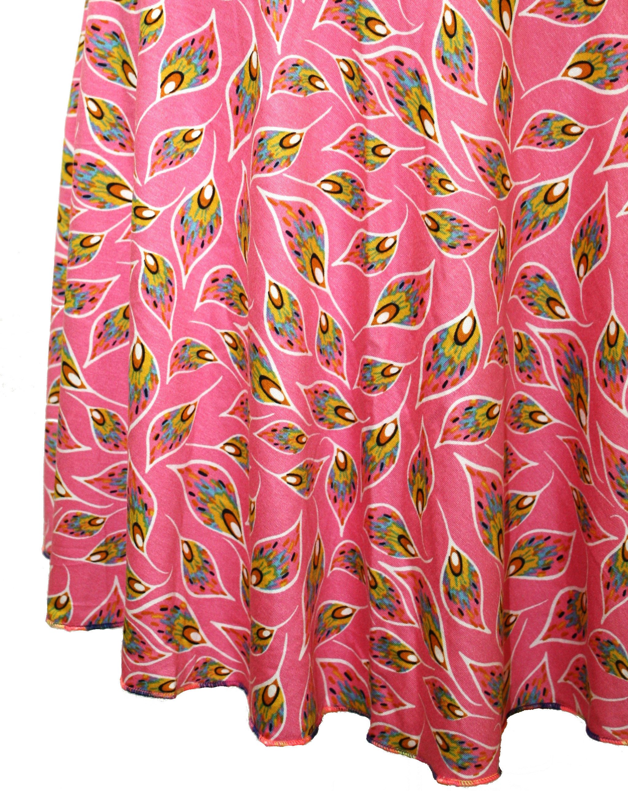 dunkle design Jerseyrock Pink A-Linie 52cm elastischer Bund