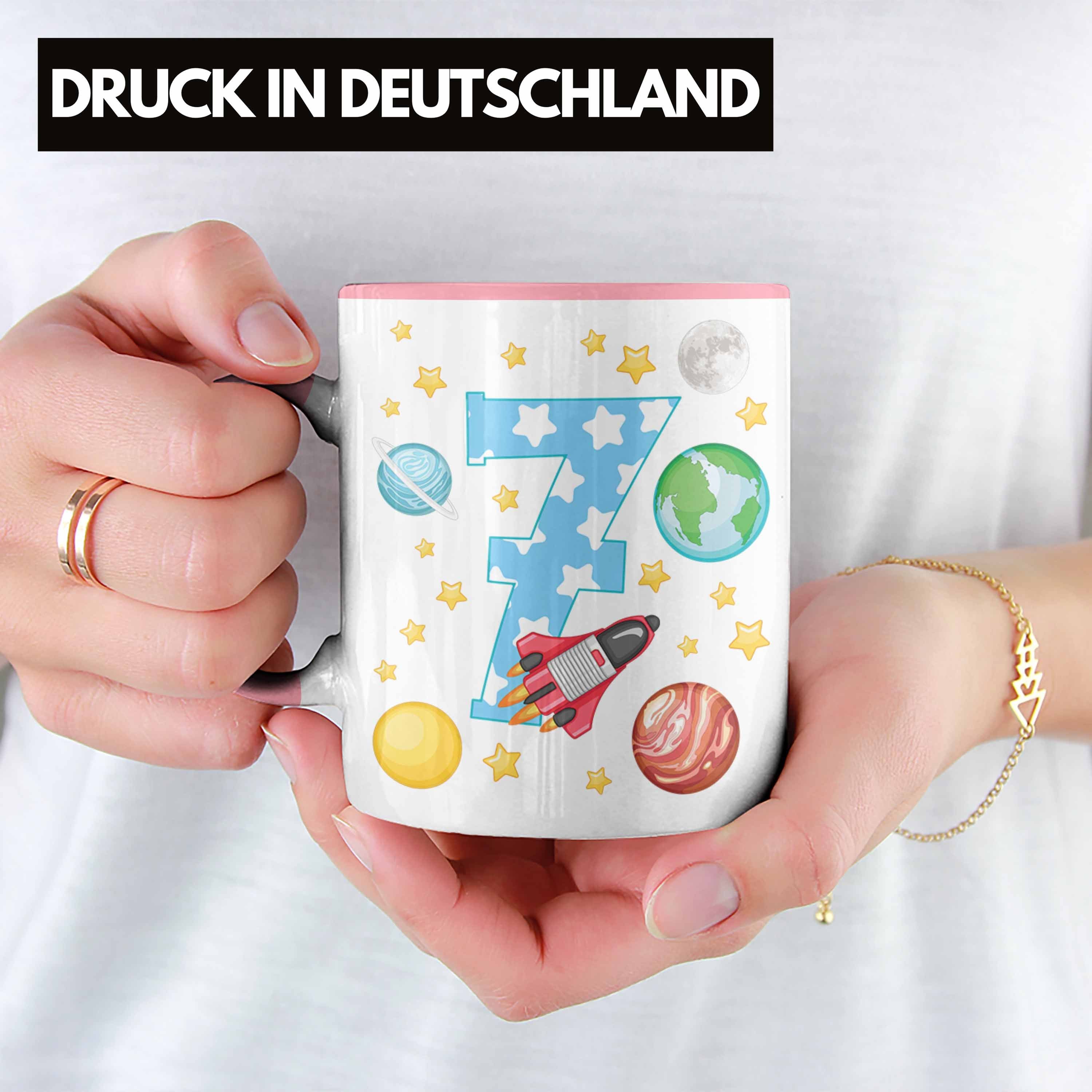 Siebter Alt Trendation Geburtstag Bday Tasse Geschenk 7. Jahre Junge Kakaotasse - Becher 7 Geschenkidee Mädchen Tasse Trendation Rosa