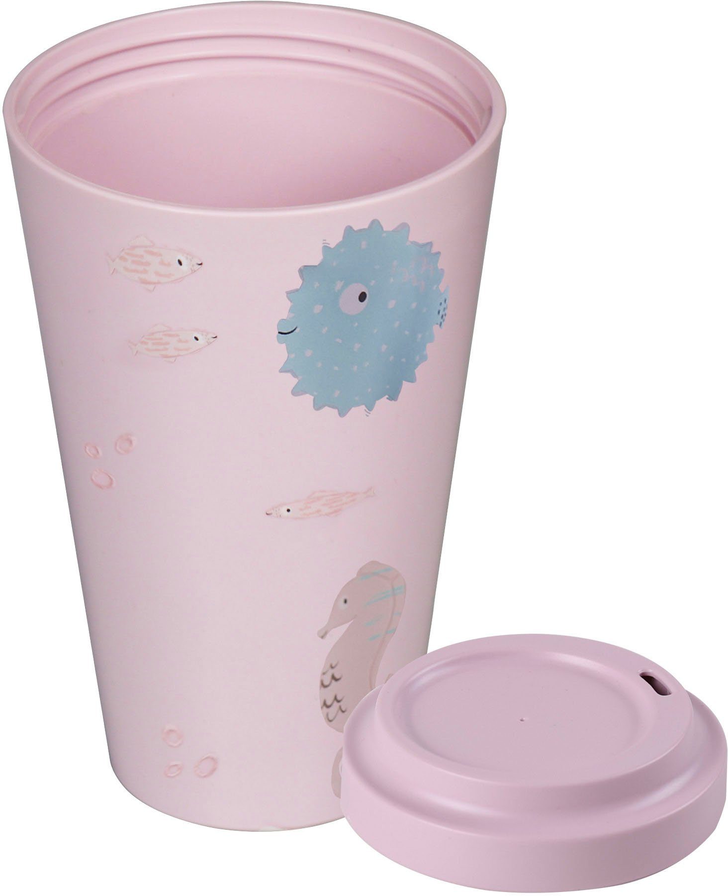 rPET, AWAVE® ml AWAVE, Becher Kunststoff, mit 400 rosé