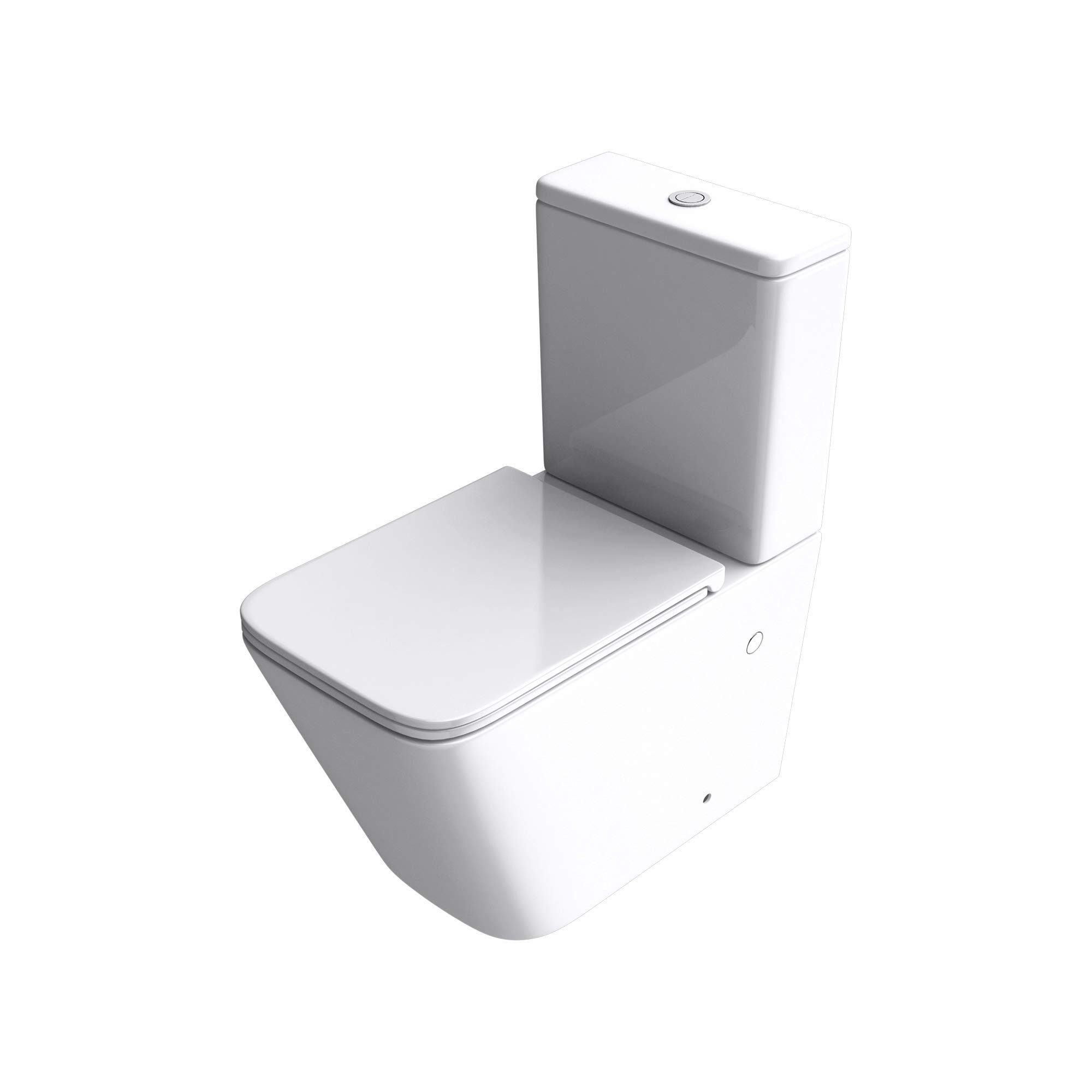 doporro Tiefspül-WC Design Stand-WC Toilette Silent-Close spülrandlose Toilette, Wandmontage