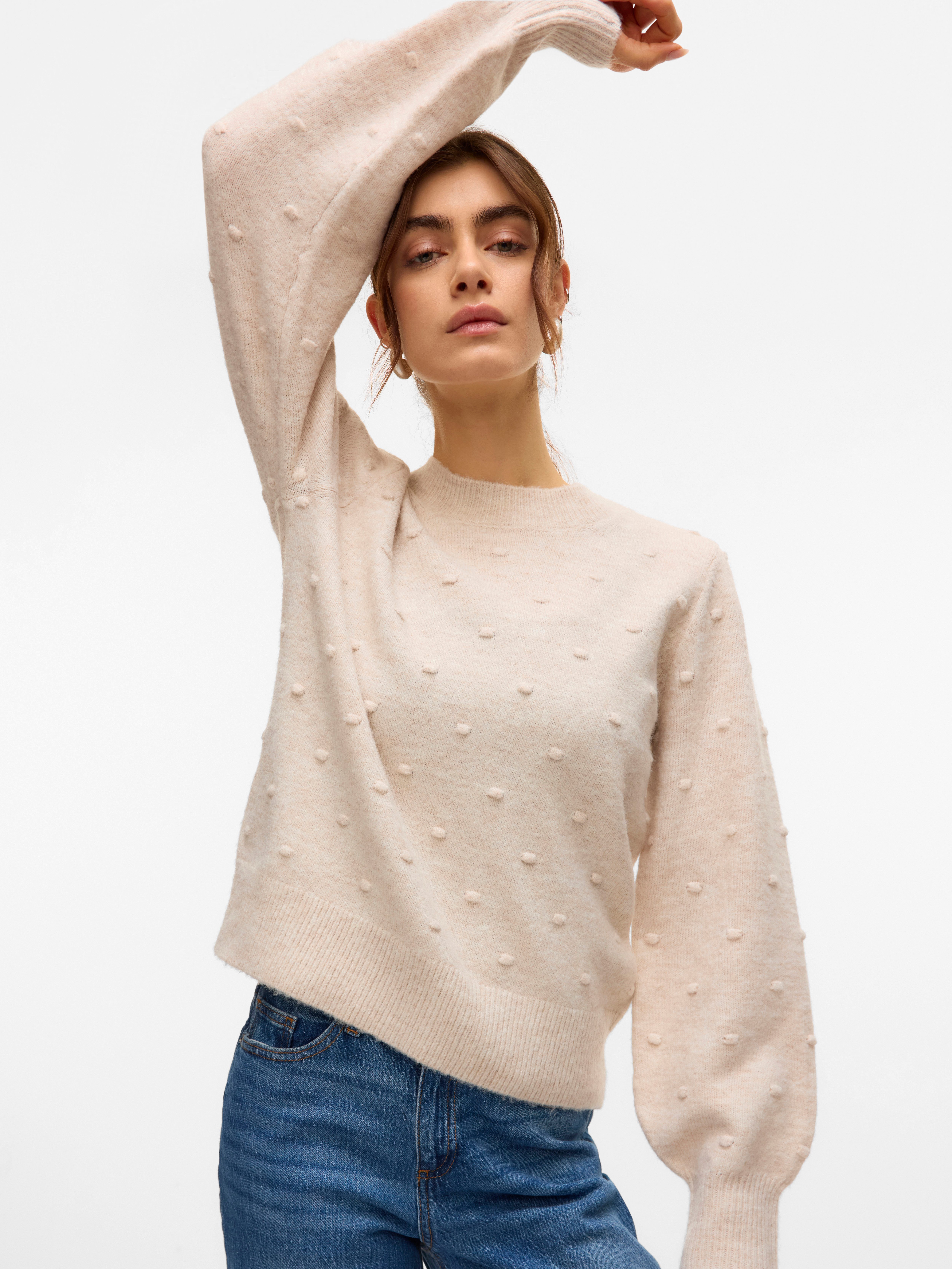 Vero Moda Rundhalspullover VMFRANCESCA LS O-NECK günstig online kaufen