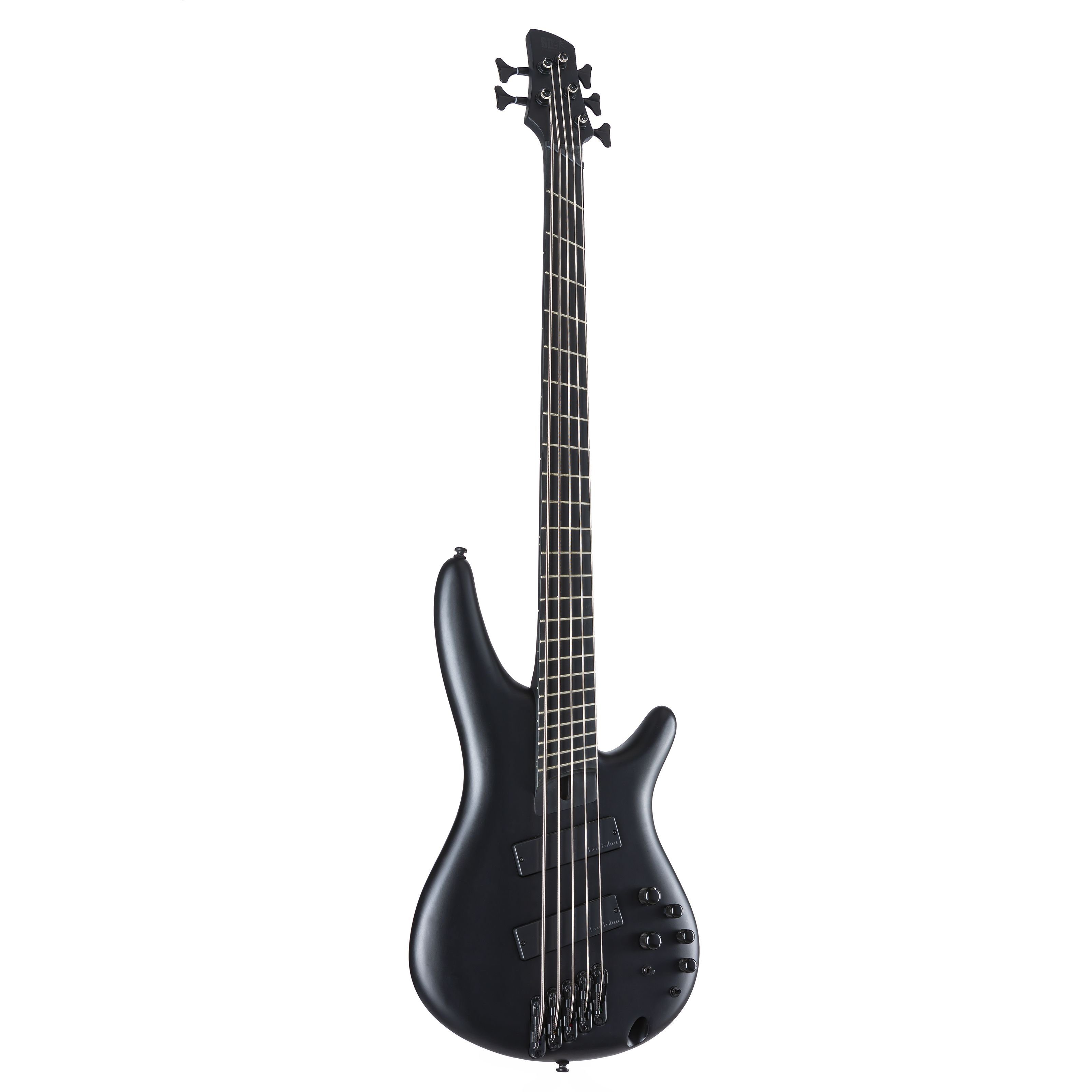 Ibanez E-Bass, E-Bässe, 5-Saiter E-Bässe, Iron Label SRMS625EX-BKF Black Flat - E-Bass