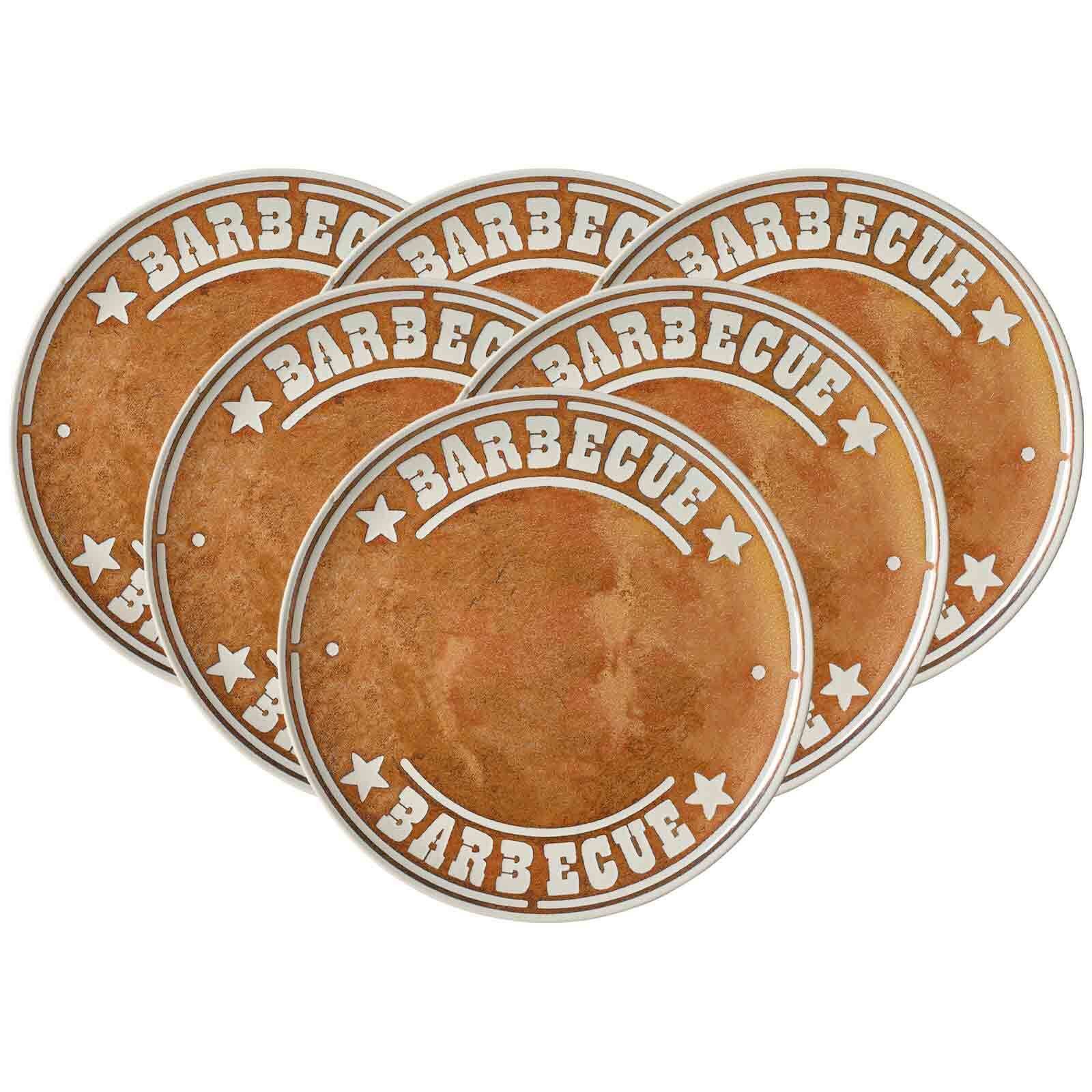 Ritzenhoff & Breker Speiseteller Rusty Grillteller ø 32 cm 6er Set, (6 St)
