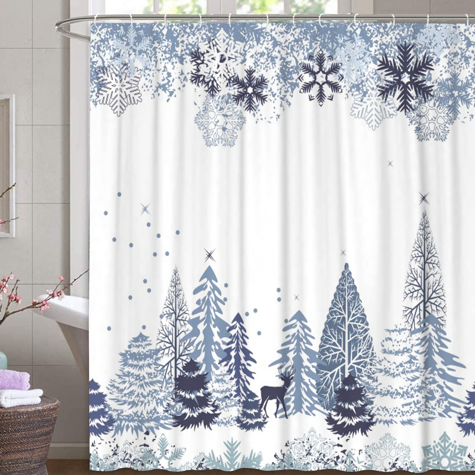 M&W DAS DESIGN Duschvorhang Weihnachten Duschvorhang 180x200cm Shower curta günstig online kaufen
