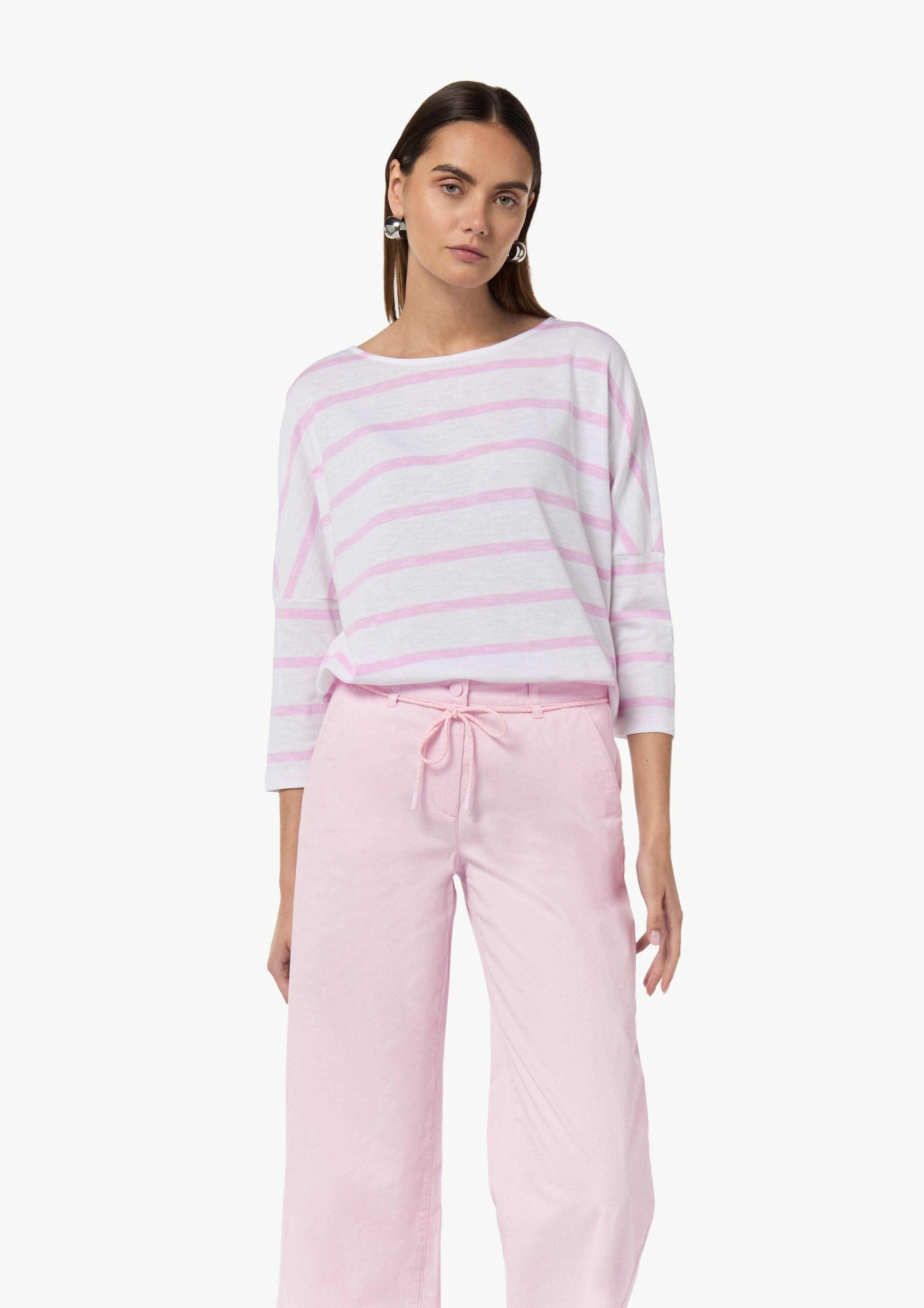 comma Culotte Hose Culotte aus Twill mit Gürtel zum Schnüren