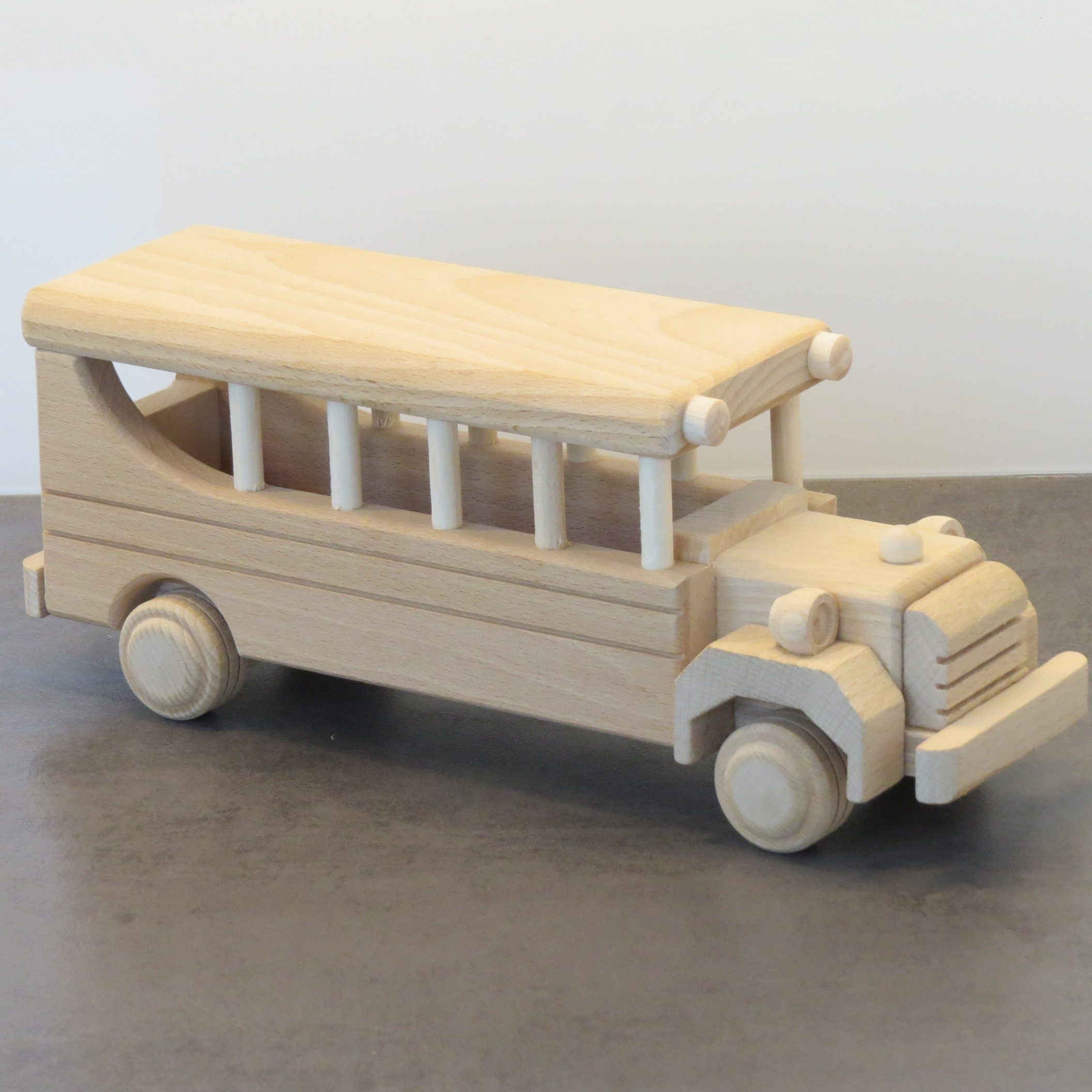 Holzprodukte Spielzeug-Bus Bus Schulbus Oldtimer Reisebus Omnibus Modellbus Fernbus Holz groß