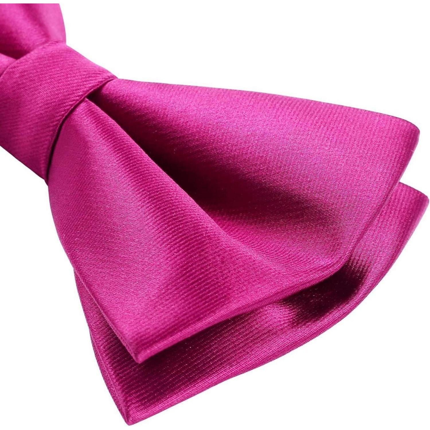 LuxusKollektion Fliege Fliege Vorgebundene Herren Einstecktuch Smoking Hochzeit A1-fushia – Bild 5 von 5