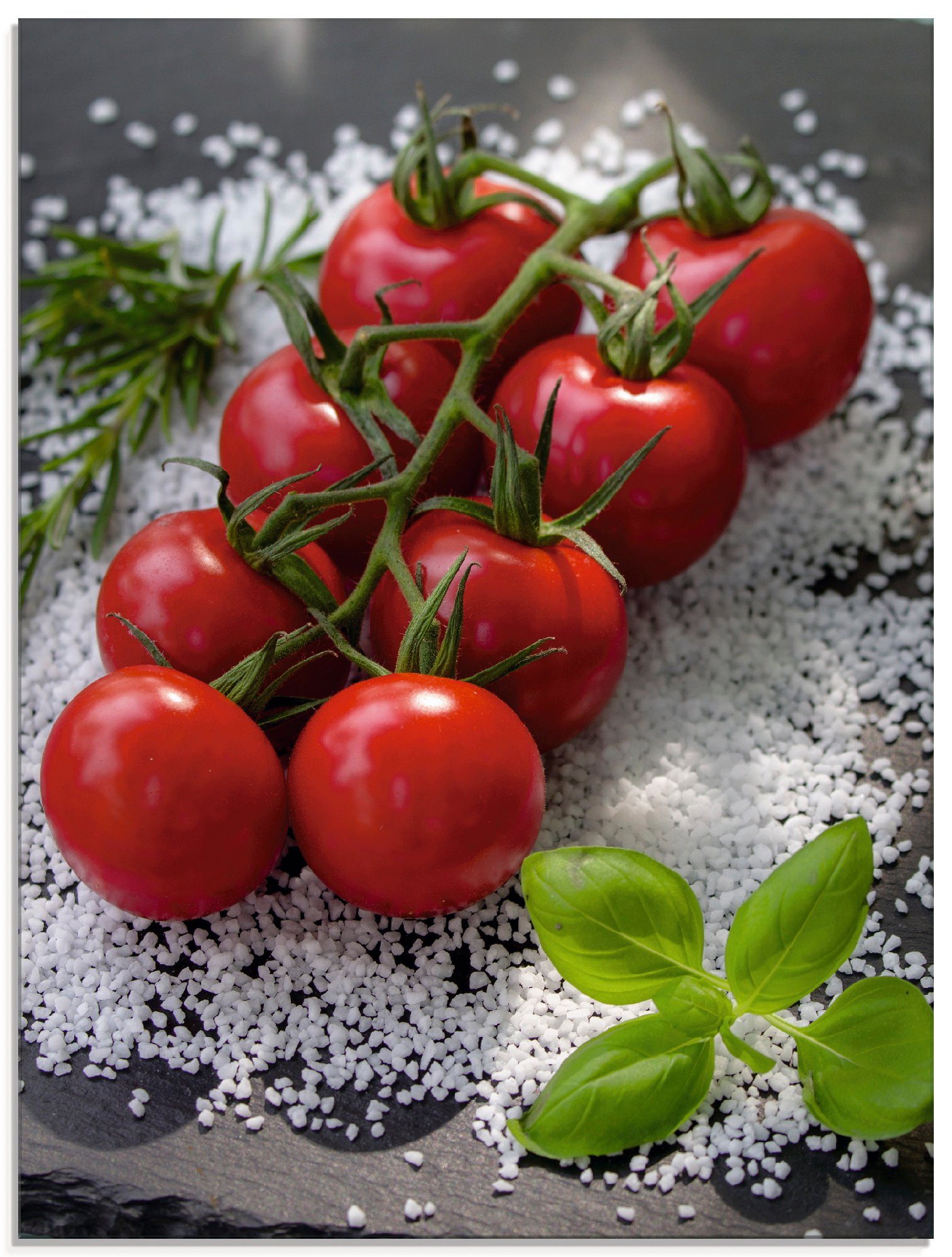 Rispe in Glasbild St), Lebensmittel Tomaten auf Größen verschiedenen (1 Salz, Artland