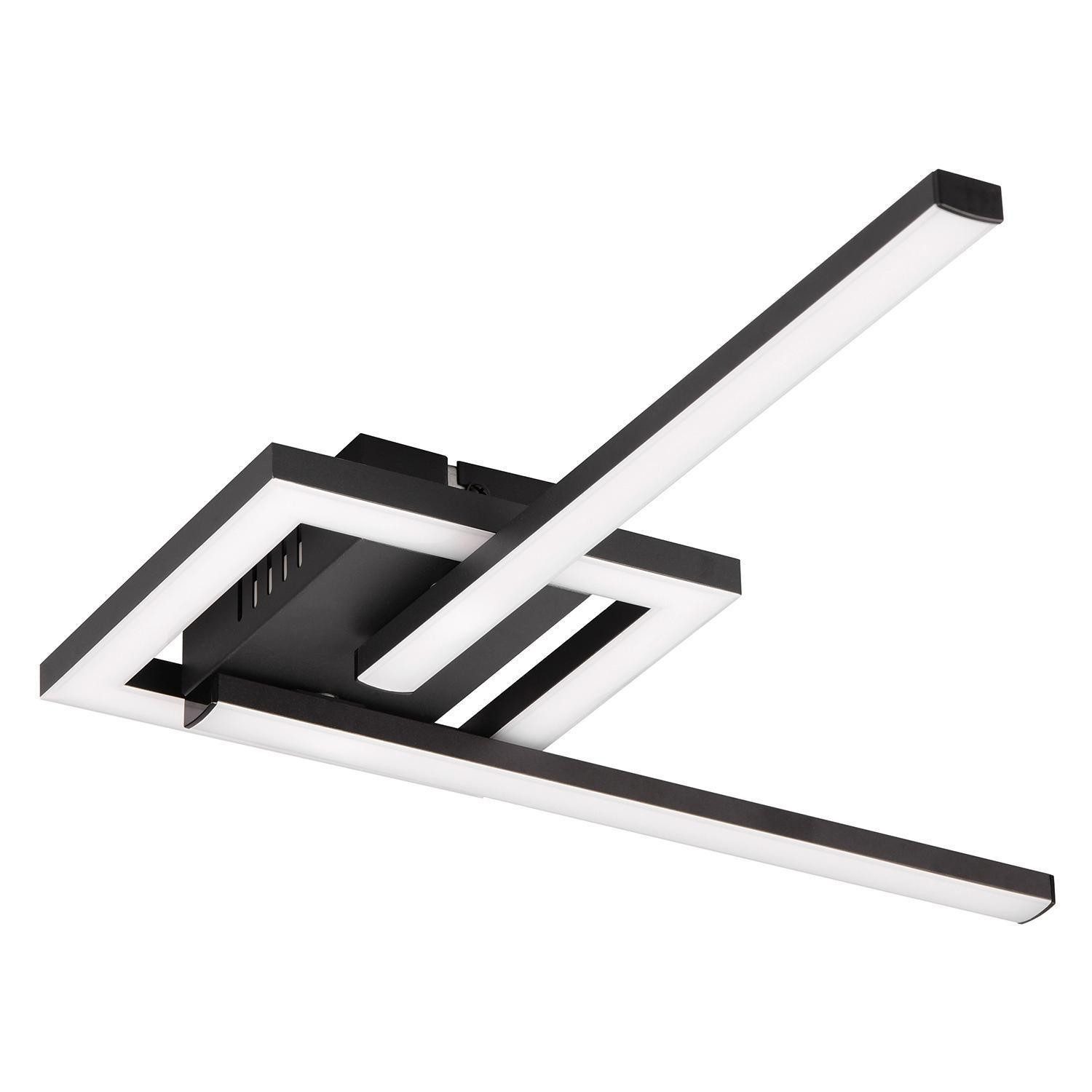 Reality Leuchten LED Deckenleuchte VIALE, 1-flammig, Schwarz, Metall, LED f günstig online kaufen