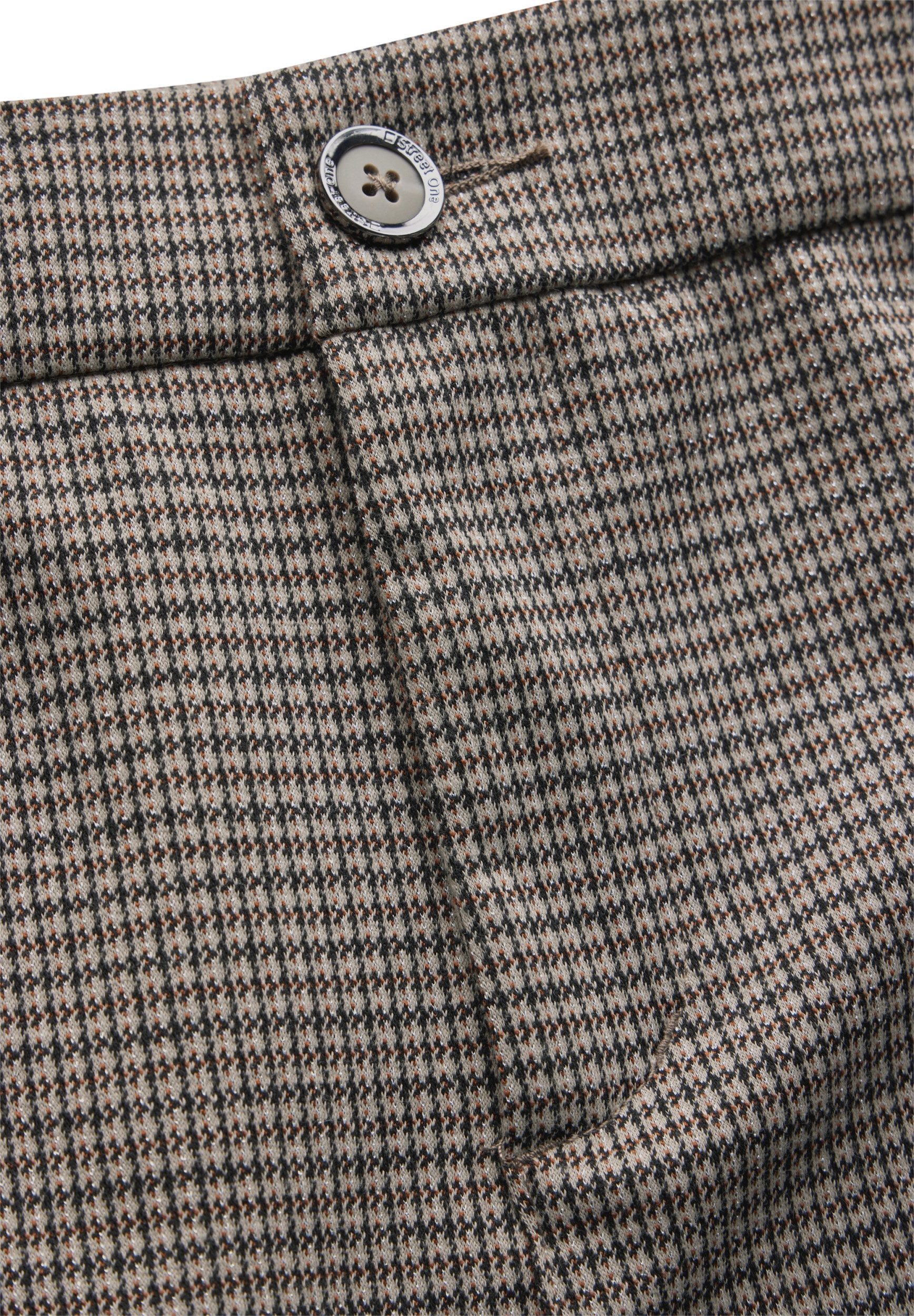 STREET ONE Stoffhose – Stylische High Waist Hose mit Glitzerdetails günstig online kaufen