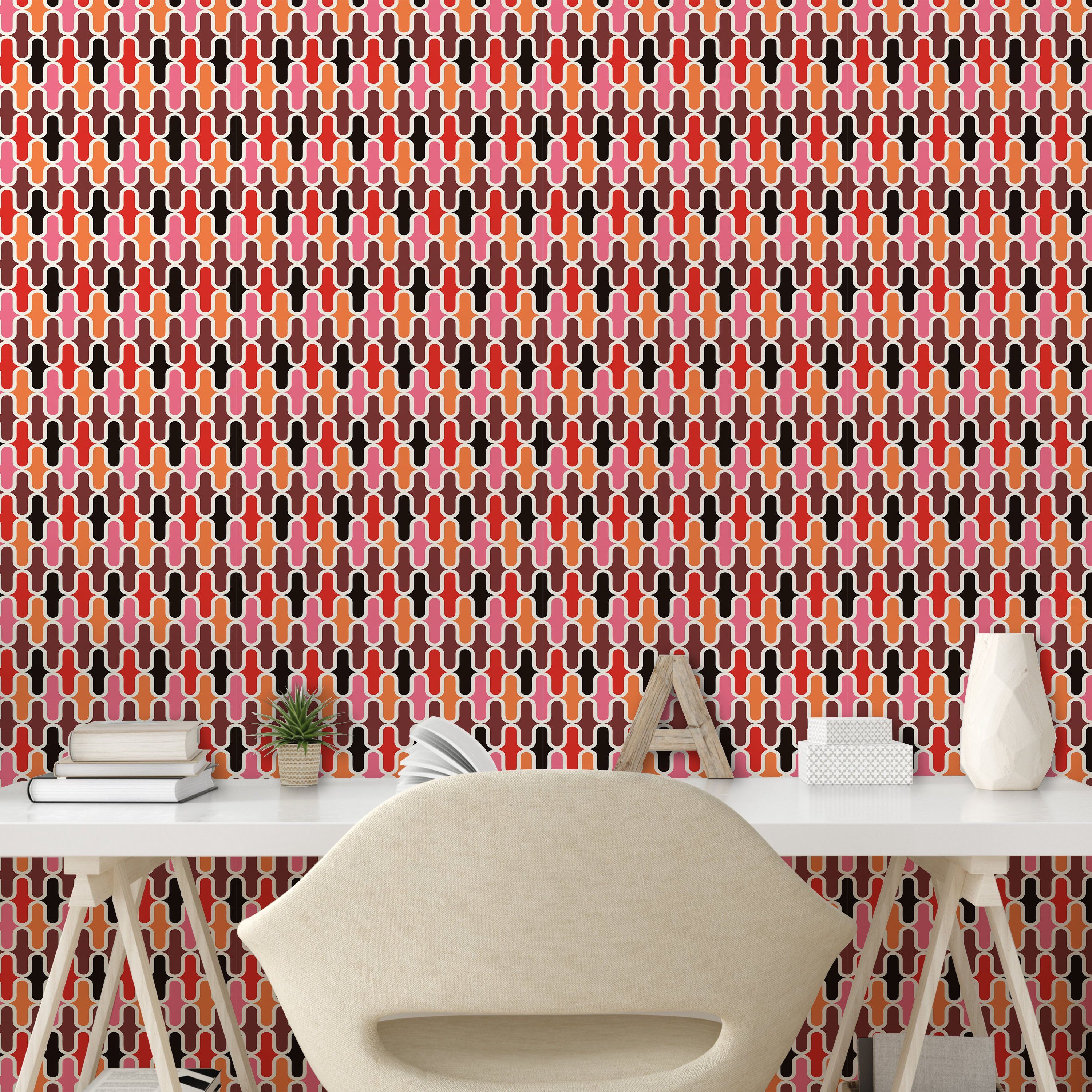 Wohnzimmer Grafik Abakuhaus Küchenakzent, selbstklebendes Vinyltapete Linien Vertikale Abstrakt