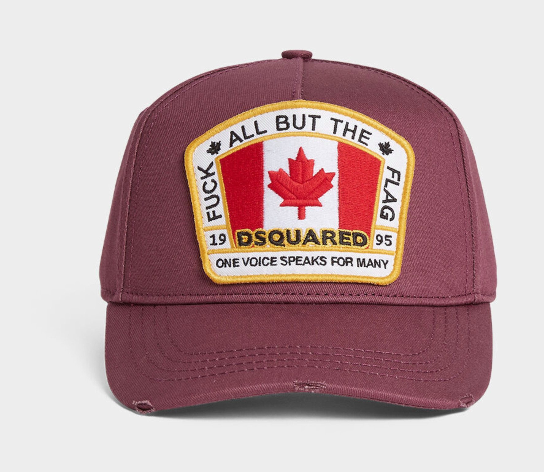 Dsquared2 Baseball Cap F*ck Flag Basecap Cap Logo Icon Mütze Basebalkappe Destroyed-Details für einen trendigen Look