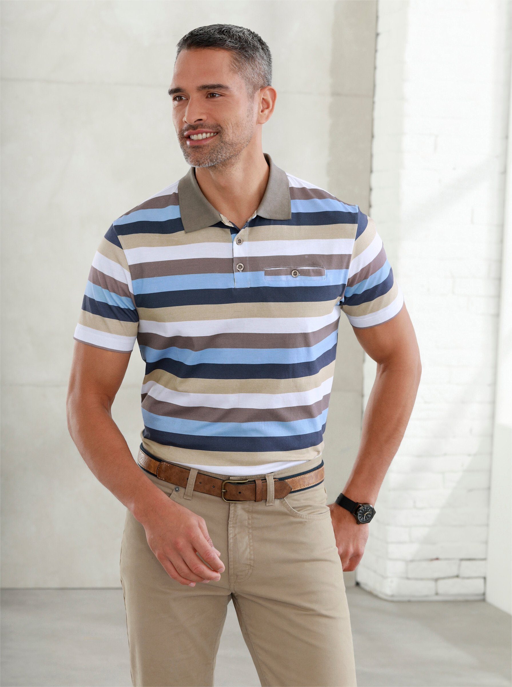 Sieh an! T-Shirt Poloshirt Kurzarm