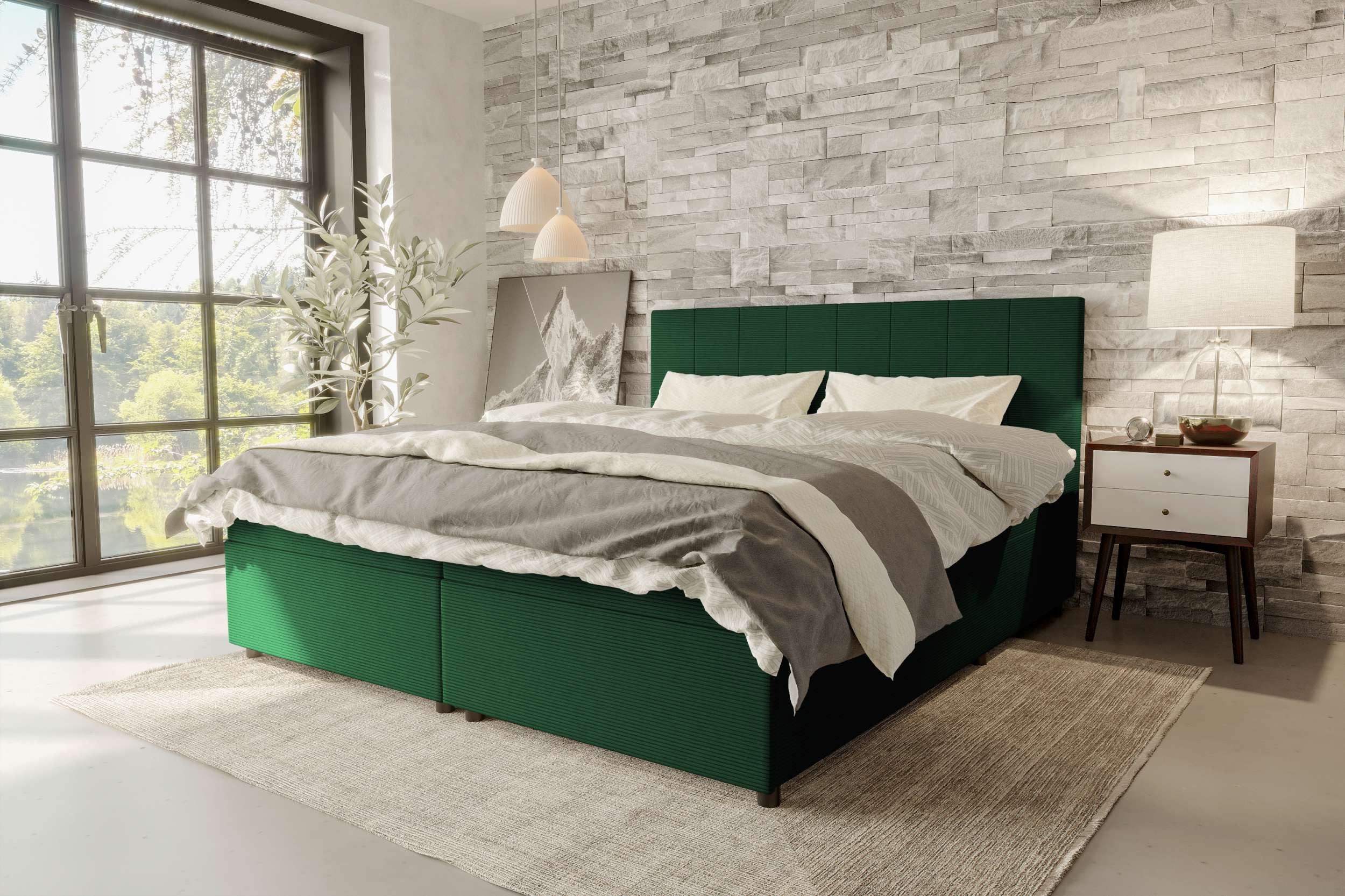 99rooms Boxspringbett Kira (Schlafzimmerbett, Bett), 140/160/180x200 günstig online kaufen