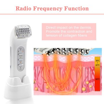 GOOLOO Dermaroller Radiofrequenz Gerät Gesicht und Körper Antiaging Massagegerät, RF-Infrarotlicht Anti-Aging für zuhause