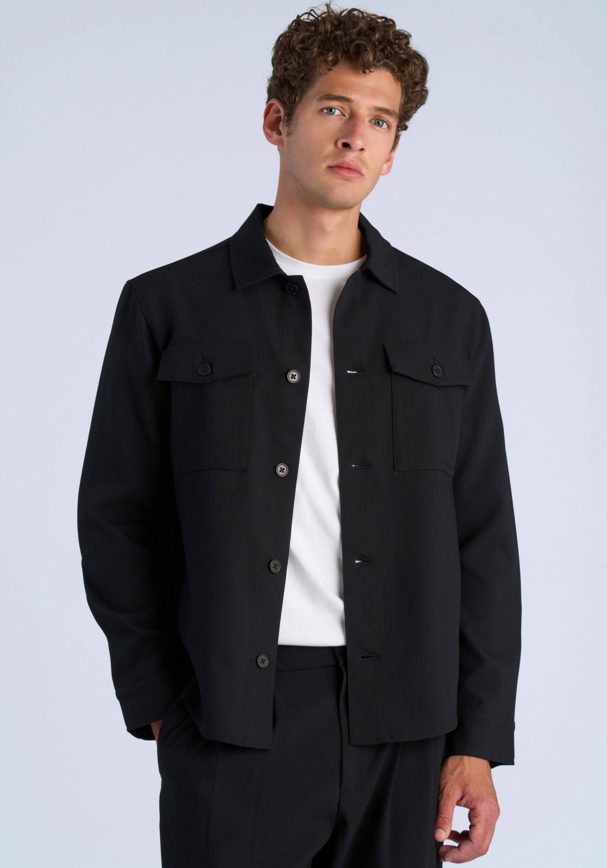 LINDBERGH Outdoorhemd Hemdjacke Regular Fit, Cropped