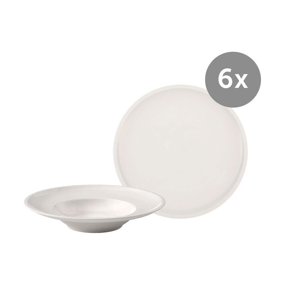 Villeroy & Boch Speiseteller Set Artesano Speiseteller und Suppenteller 12-tlg., 6-teiliges Kombiservice, Geschirrset, Tafelservice, für 6 Personen