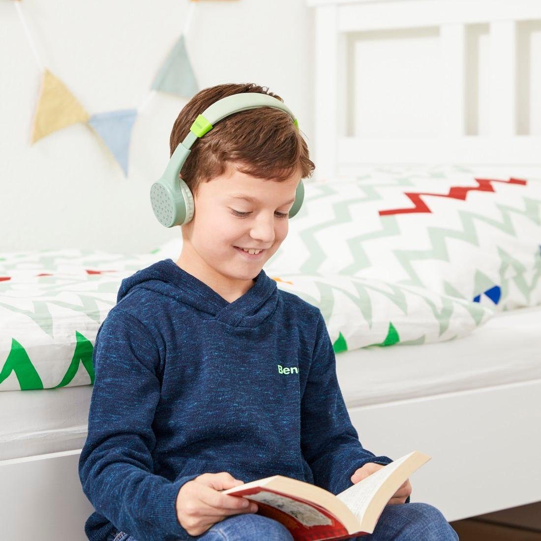 grün Teens Bluetooth®-Kinderkopfhörer On-Ear, Lautstärkebegrenzung Kinder-Kopfhörer Hama Guard,