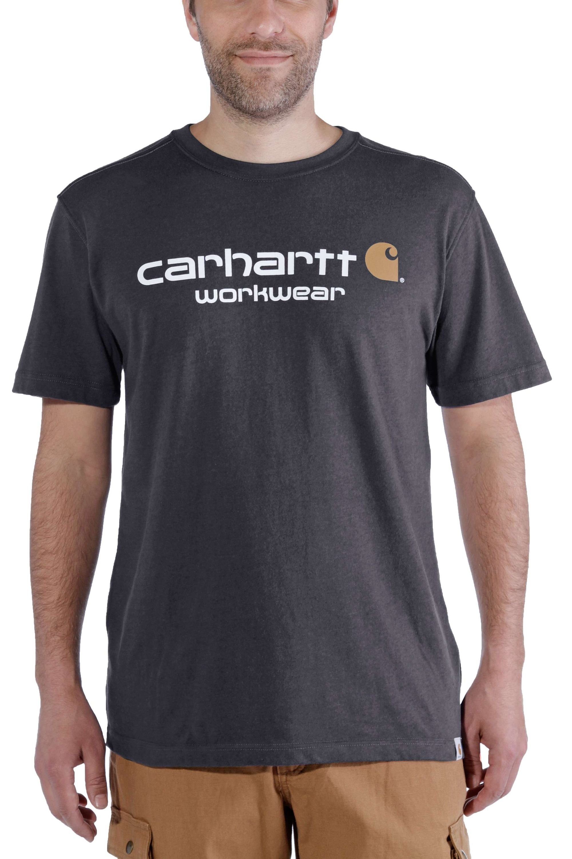 LOGO CORE S/S heather T-Shirt (1-tlg) T-SHIRT Carhartt crh-carbon
