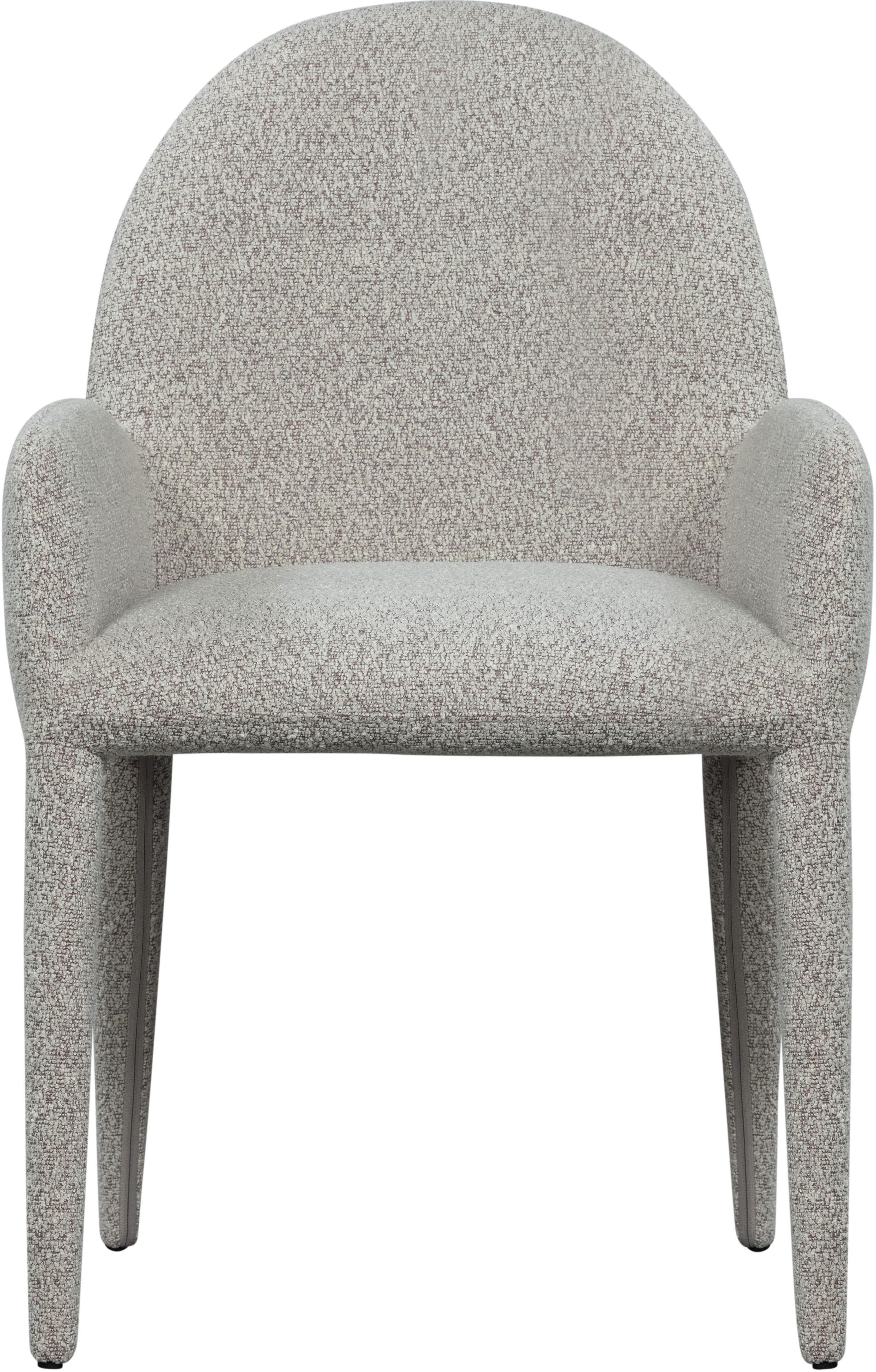 WOOOD Esszimmerstuhl Elegance Bouclé-Bezug mit 3D-Melange-Effekt, H 83 x B 54 x T 57 cm, Tragkraft 120 kg, fertig montiert geliefert, Gute Verschleißfestigkeit
