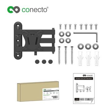 conecto TV Wandhalter für LCD LED Fernseher & Monitor TV-Wandhalterung, (bis 27 Zoll, neigbar, schwenkbar)