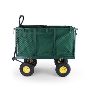 RAMROXX Bollerwagen Gartenwagen Gerätewagen Handwagen mit Luftbereifung XXL 300 KG