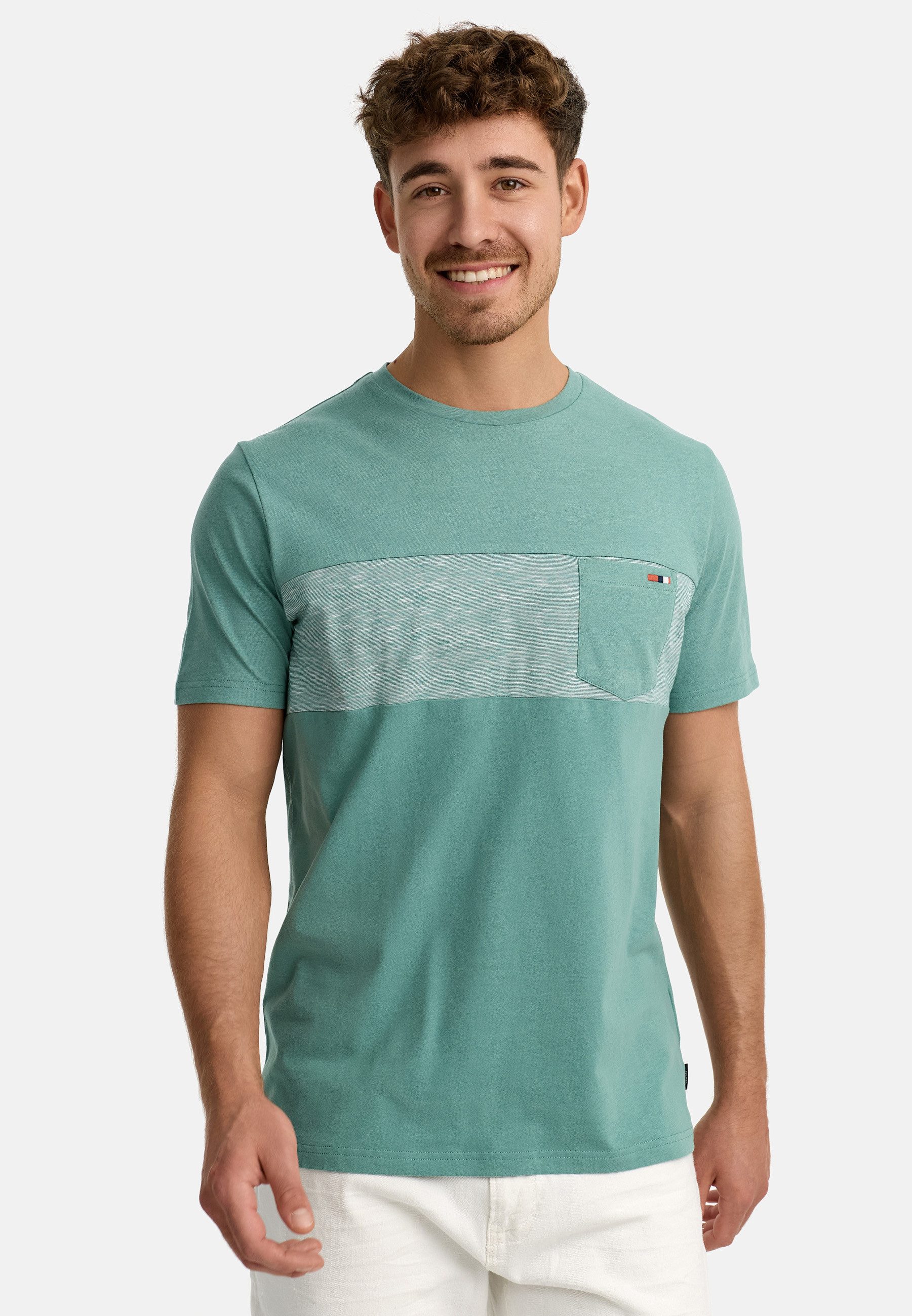 Indicode T-Shirt Herren INSprings Shirt Tee Herrenshirt mit dezenter Brustt günstig online kaufen