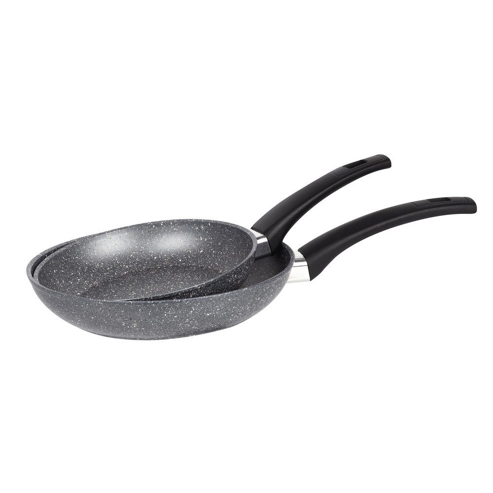 San Ignacio Bratpfanne Bratpfannenset Pfannenset Pfanne Induktionspfanne Bräter, geschmiedetes Aluminium (recycelbar) (2-tlg), Ø 20 und 24 cm, mit Aufhängeöffnung