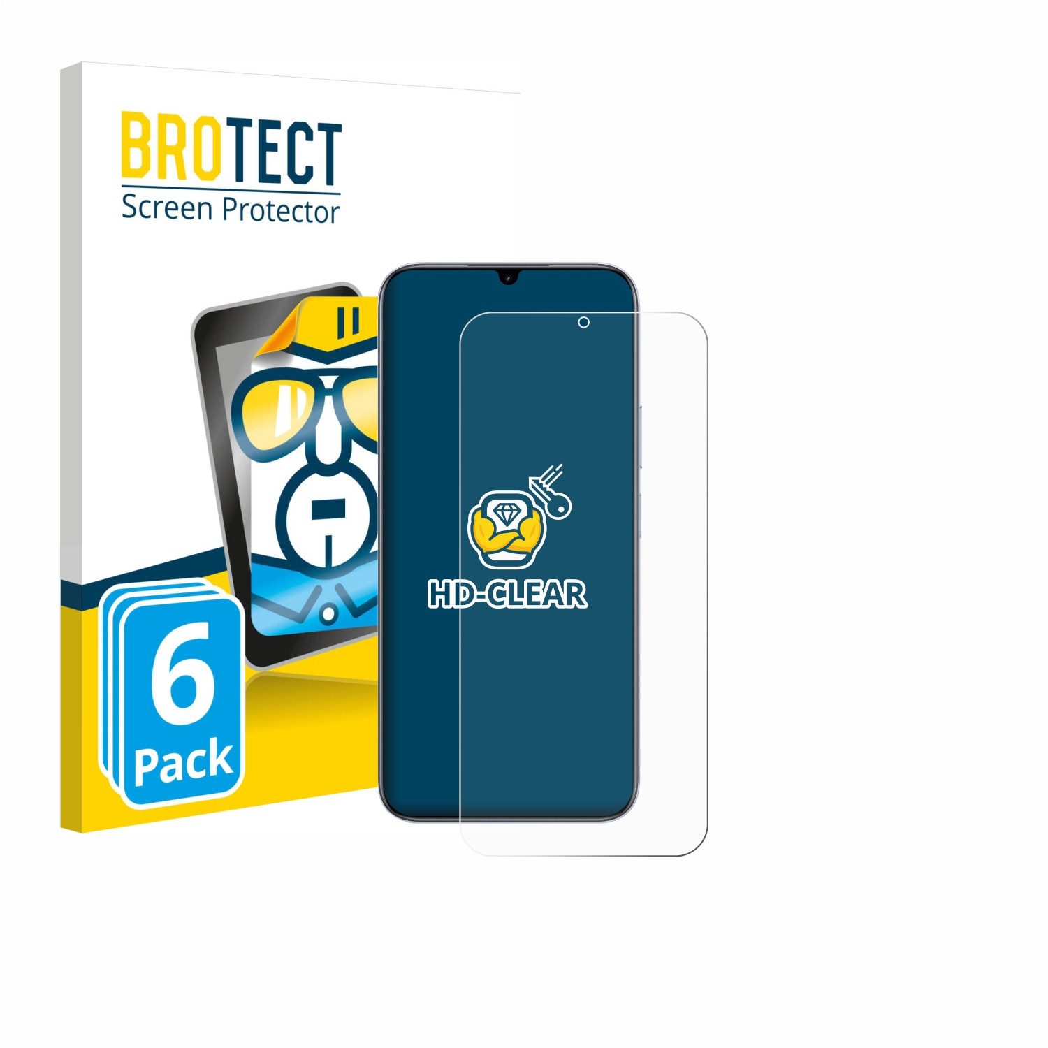 BROTECT Displayschutzfolie Schutzfolie für realme C83 5G, 6 Stück, Displayschutz Schutz Folie Klar Transparent