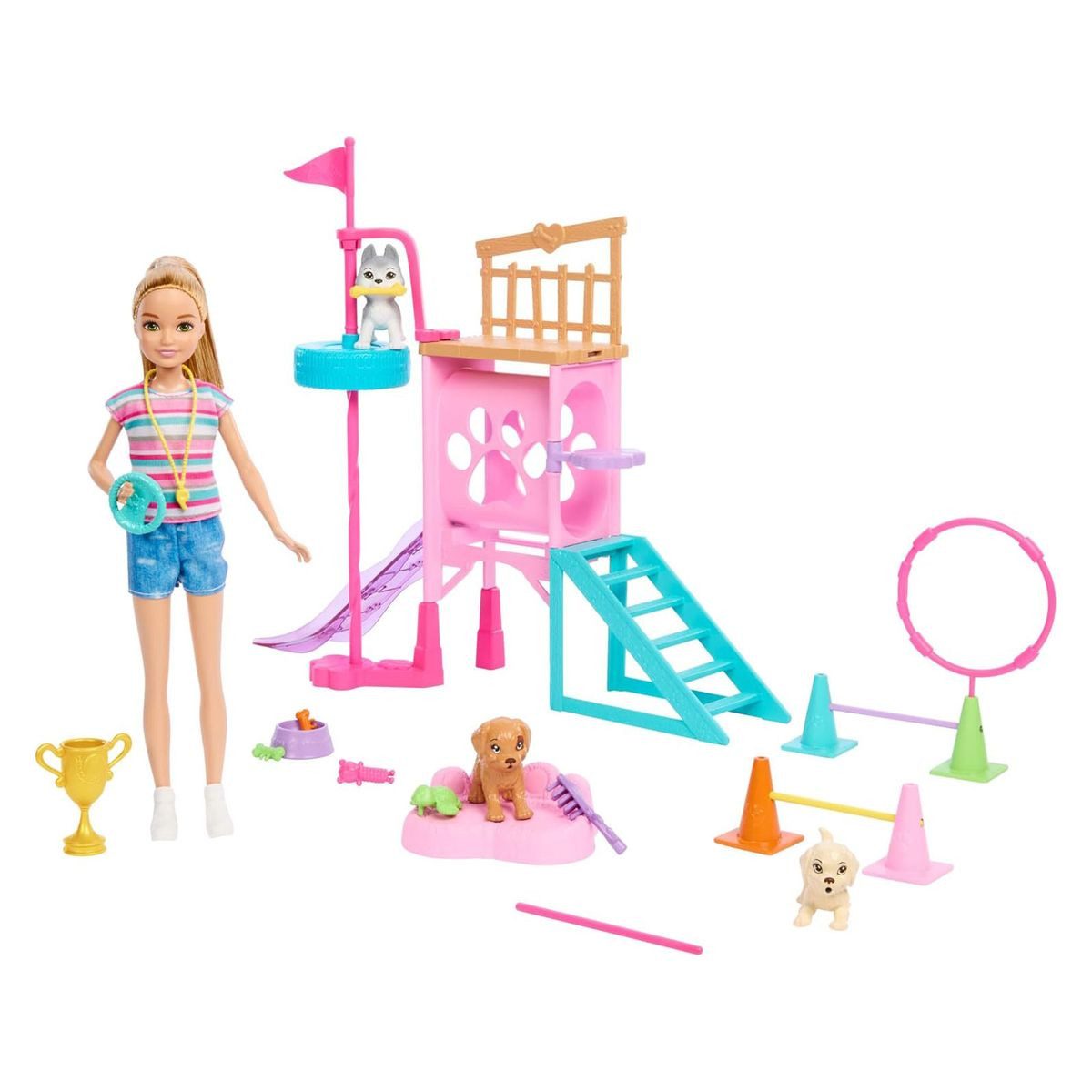 Mattel® Stehpuppe Mattel HRM10 - Barbie - Stacie - Hündchenspielplatz-Spiel günstig online kaufen