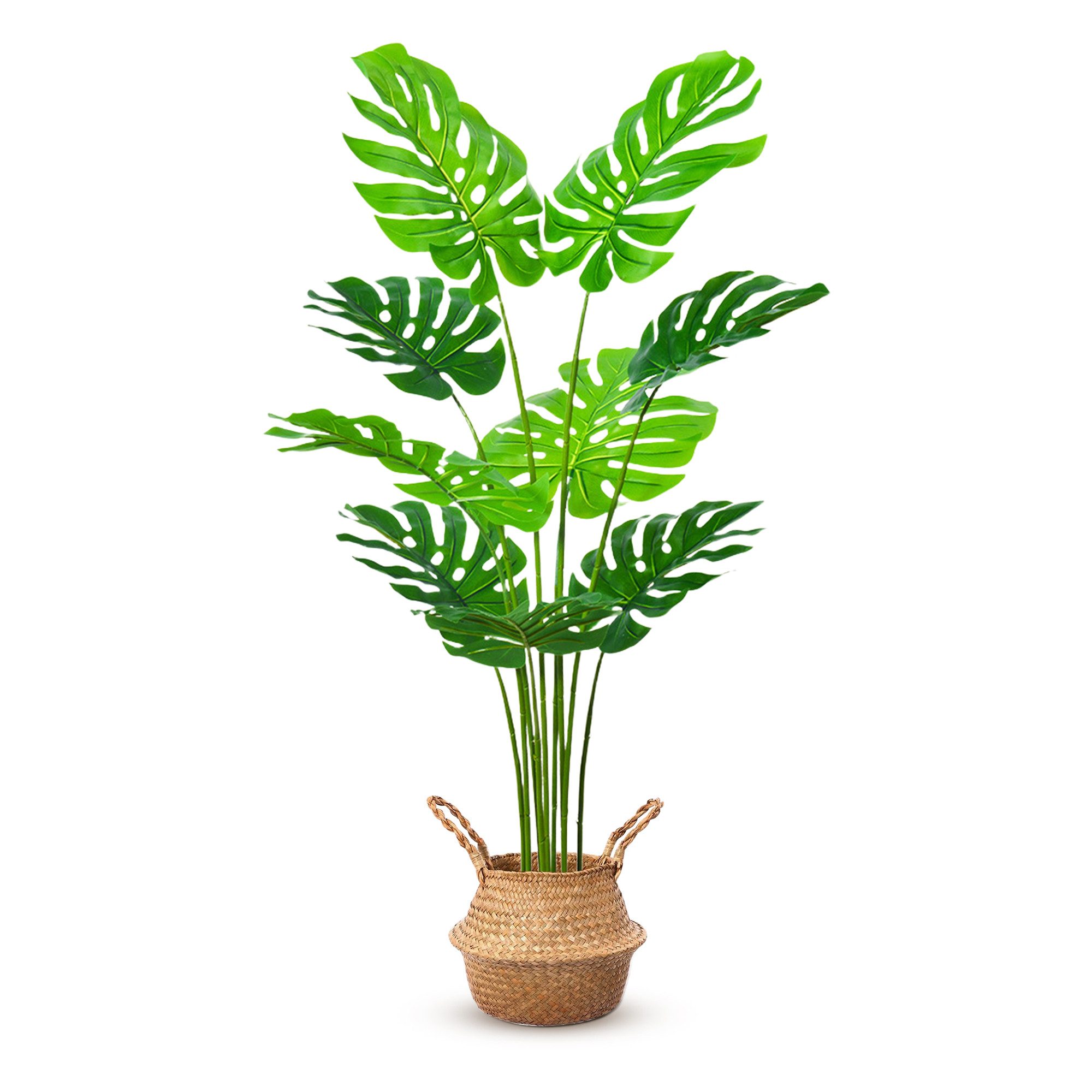 Kunstbaum Kunstpflanze groß Monstera Künstliche Pflanze, 120 cm/160 cm, wie echt Monstera, SEHAUSEU, Höhe 120 cm