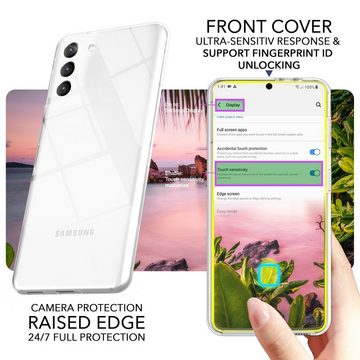 Nalia Smartphone-Hülle Samsung Galaxy S23, Klare 360 Grad Hülle / Rundumschutz / Transparent / Vergilbungsfrei
