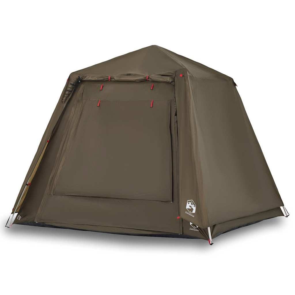 Kuppelzelt Angelzelt 4 Personen Olivgrün Quick Release