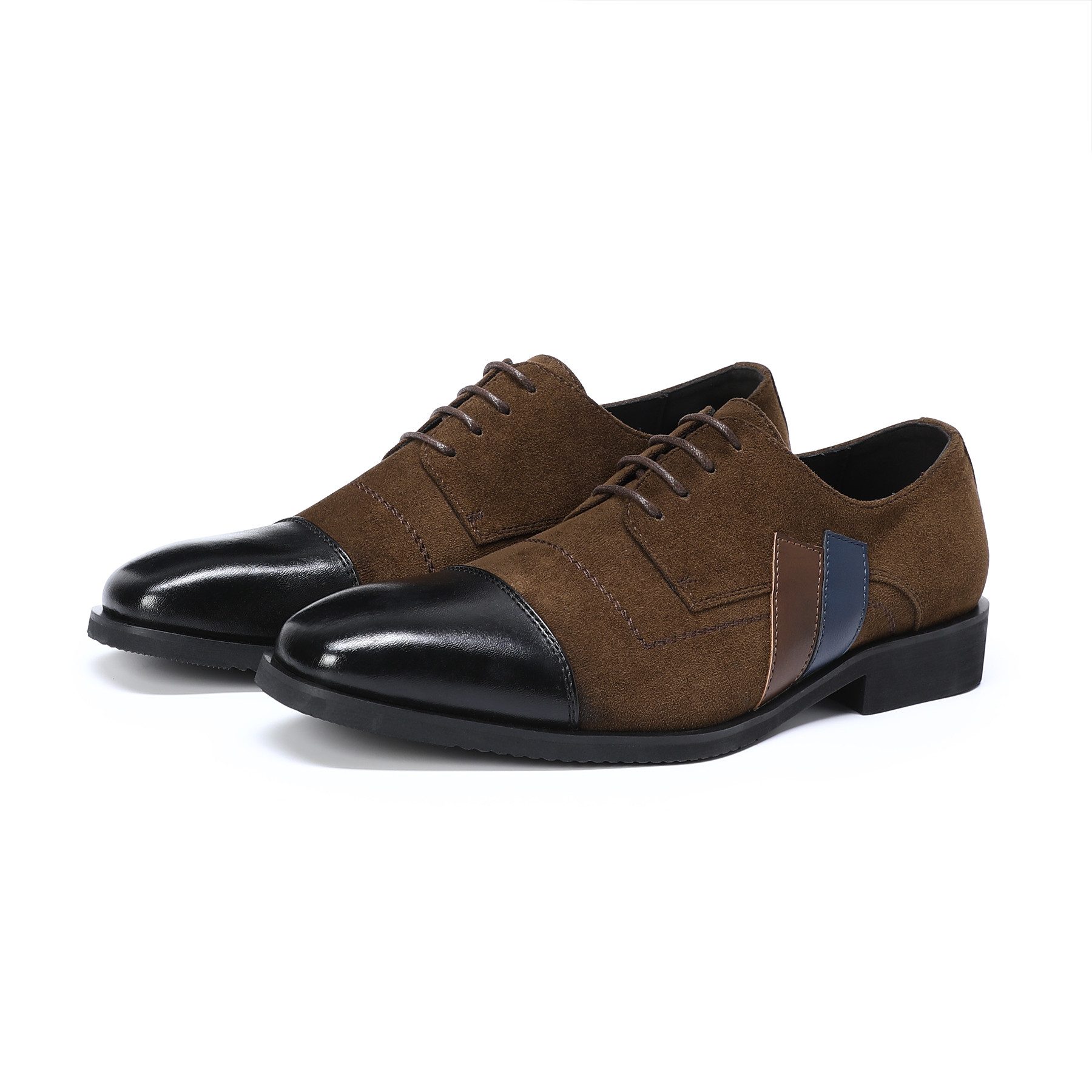 Allthemen Schnürschuh Herren Business-Casual Schnürschuhe mit dezenten Kontrastfarben