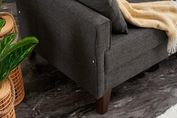 Skye Decor Schlafsofa BLC2573, Anthrazit,Rahmen: Tannenbaum & MDF