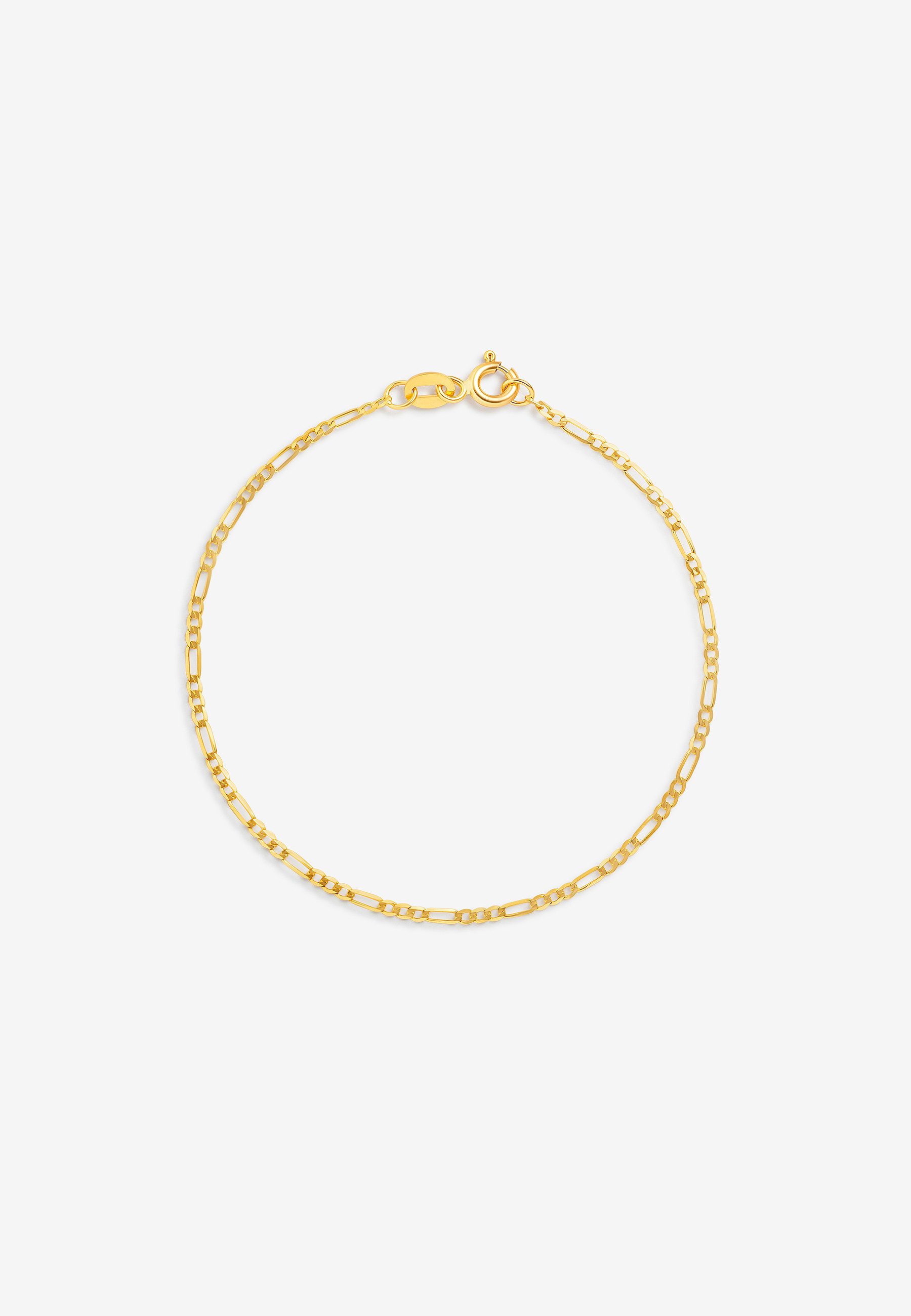 GOLDKLEIN Goldarmband 14 Karat Gold Figaro Stil 585 Echtgold 17cm-22cm, Bestpreis - Damen Herren mit Schmuckbox - Sale 31.08.2026