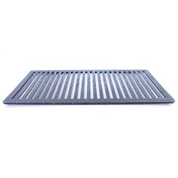 RAMROXX Grillrost Grillrost Gusseisen beschichtet Grillgitter Aufsatz universal 62,5cm x 30,5cm, Gusseisen