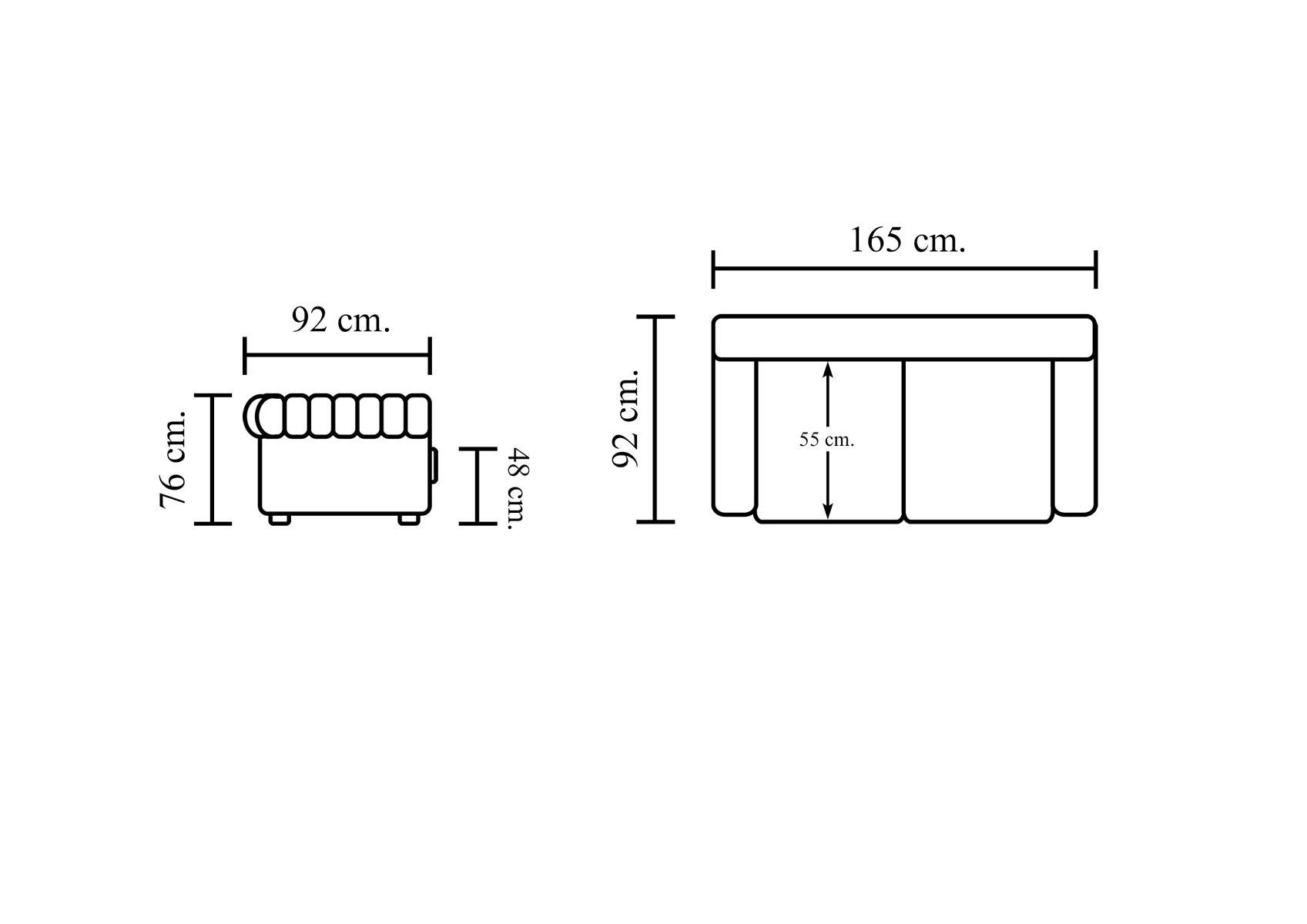 Salottini Chesterfield-Sofa Premium Sofa Chesterfield 2-Sitzer Couch Waterloo Vollleder, 1 Teile, Handarbeit