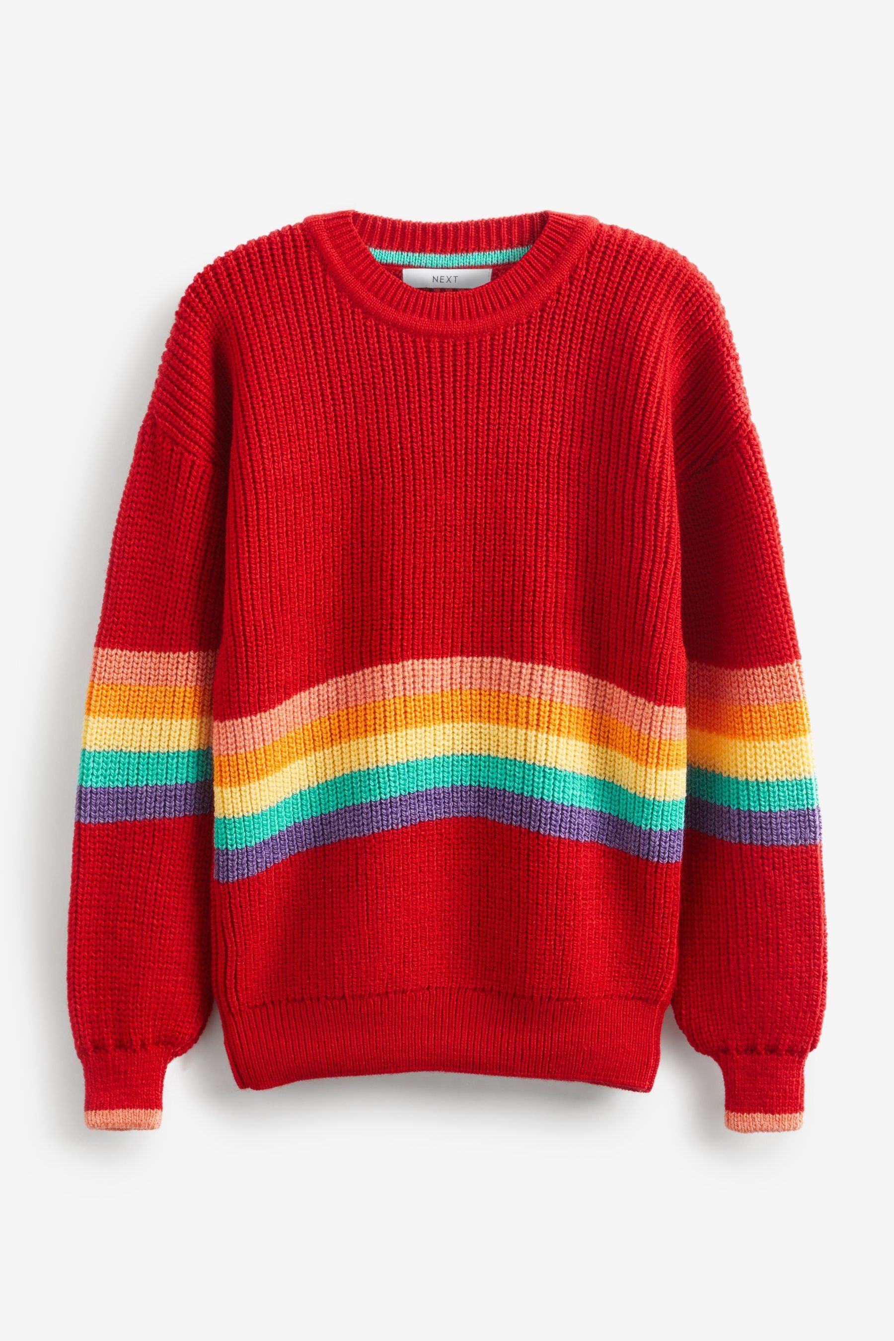 Next Regenbogen-Pullover Rundhalspullover (1-tlg)