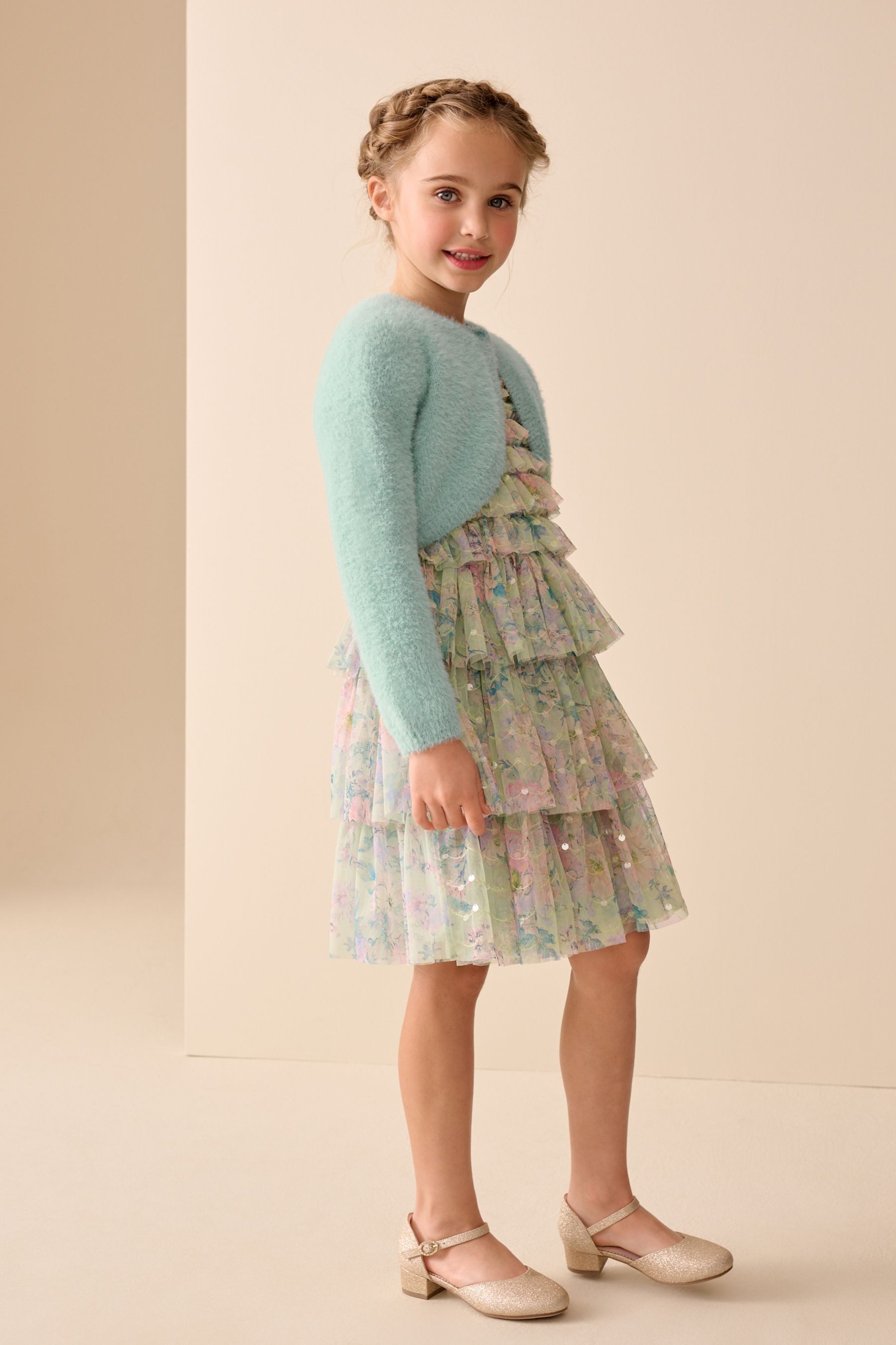 Next Strickjacke Flauschiger Bolero für besondere Anlässe (1-tlg)